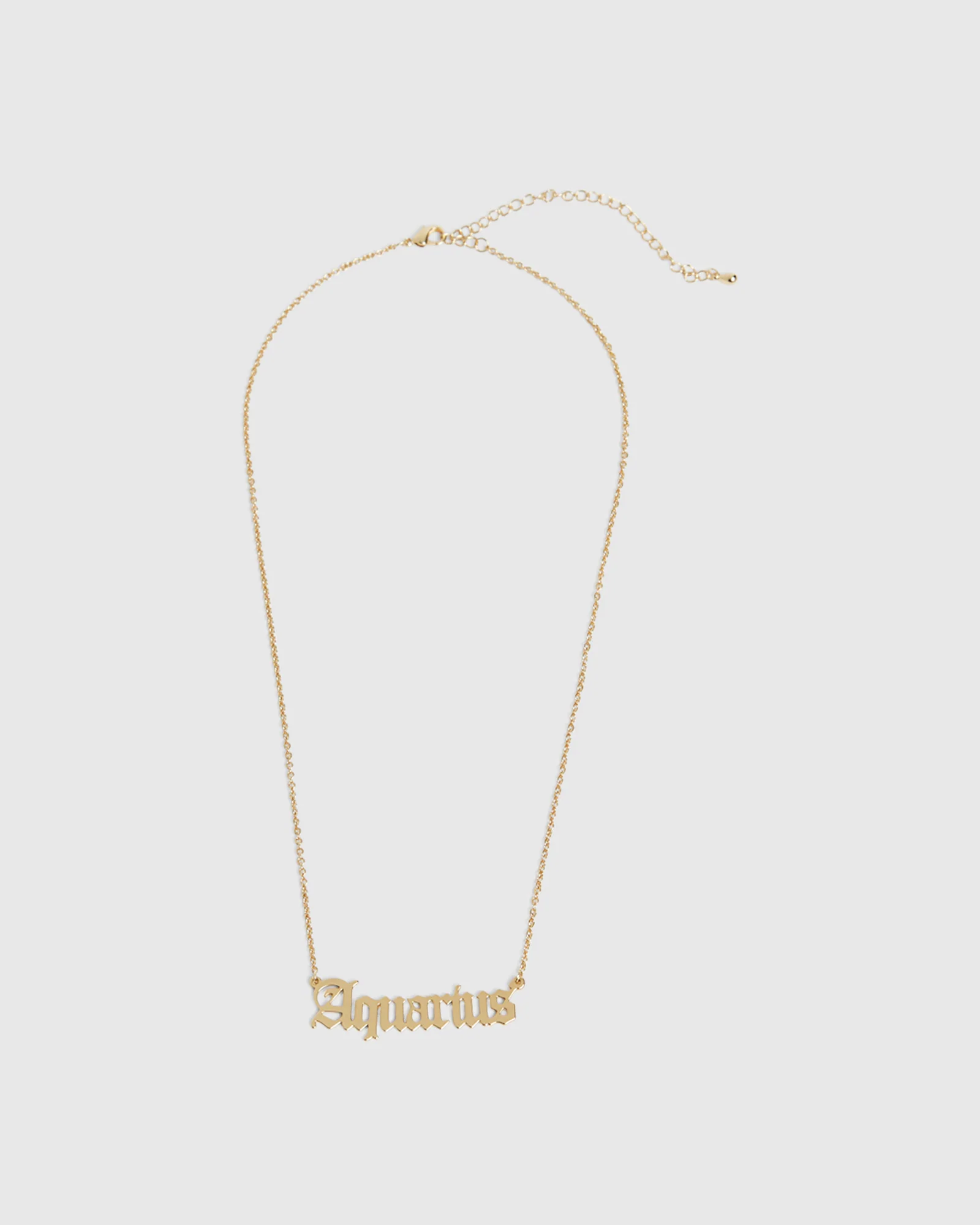 14k Aquarius Star Sign Necklace - Image 2