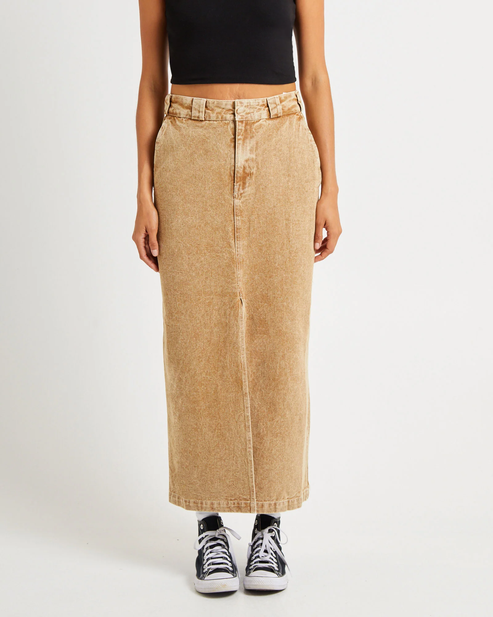 874 Denim Maxi Skirt Desert Sand
