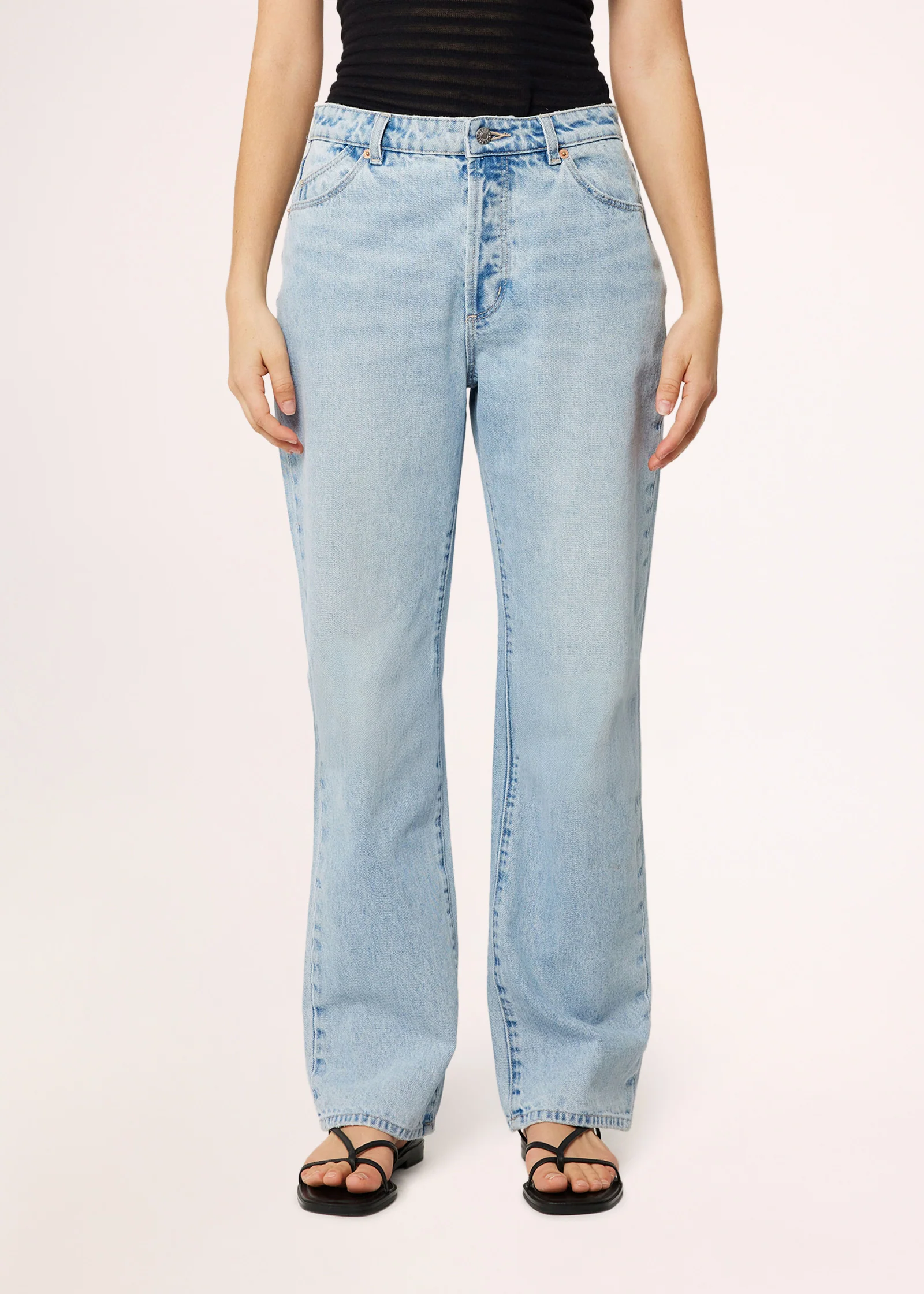 90's Relaxed Denim Jeans Long Beach Worn