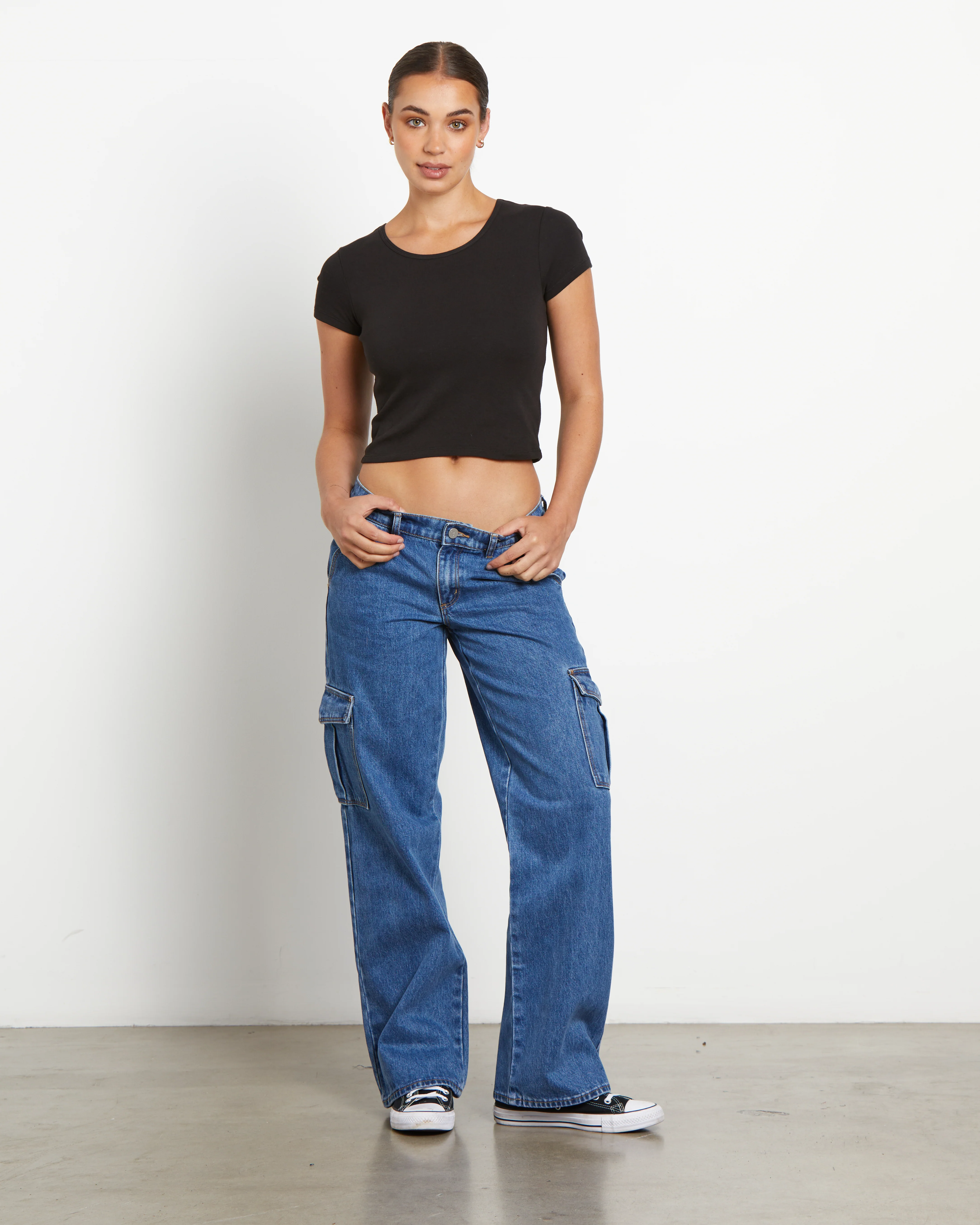 99 Low & Wide Cargo Daria Denim Jeans