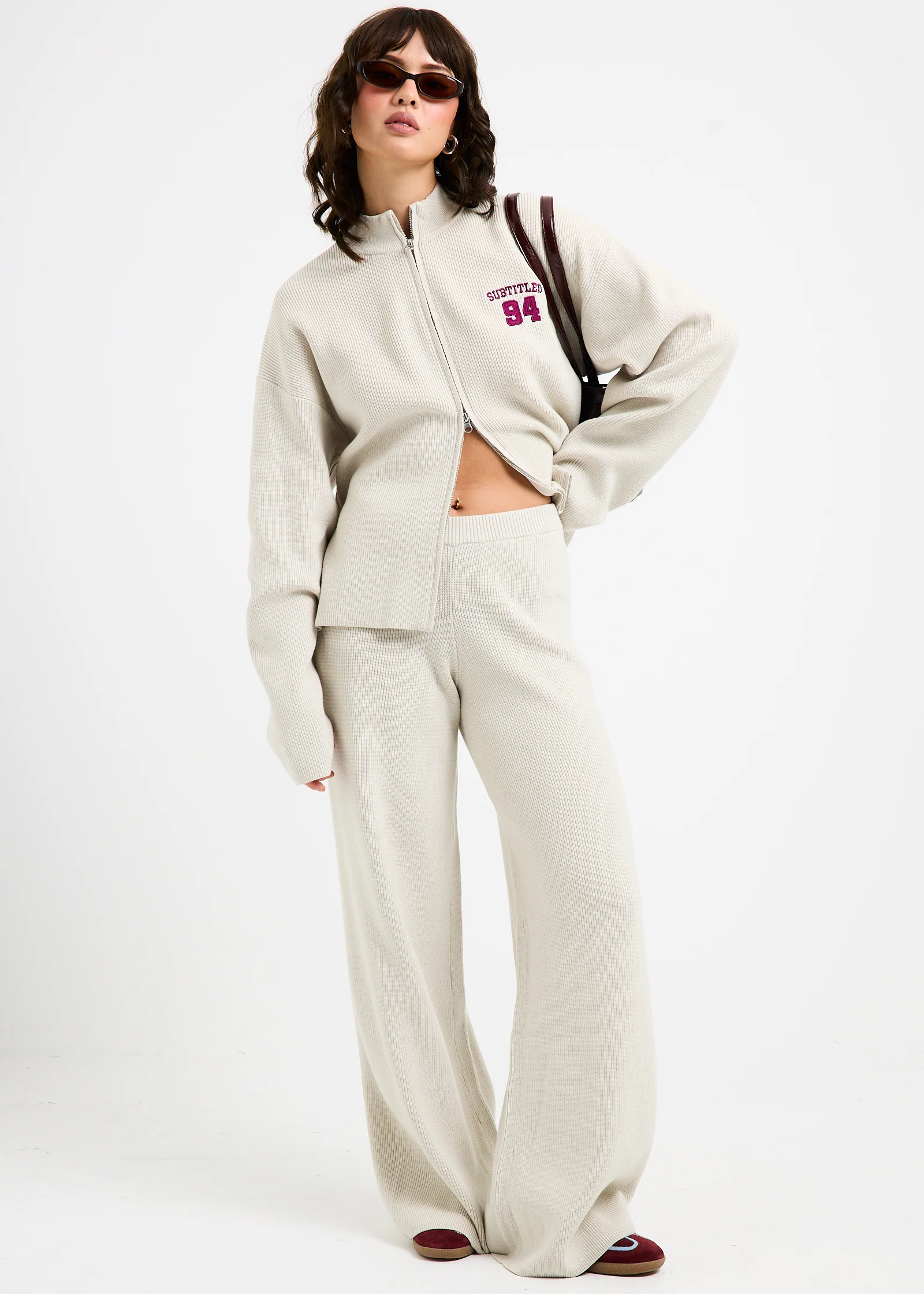 Agnes Rib Wide Leg Pants