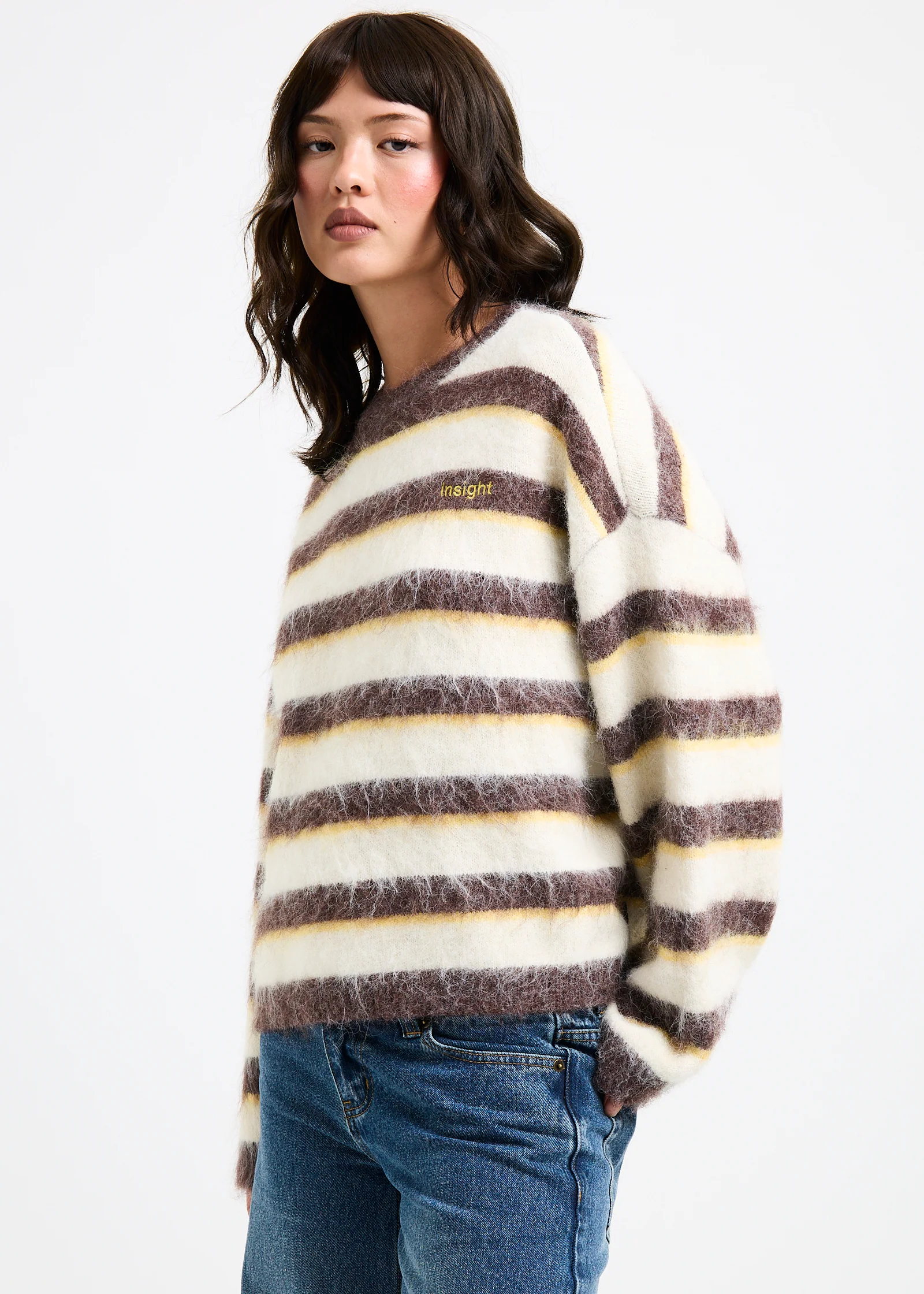 Aisha Brushed Stripe Crew Knit - Image 4