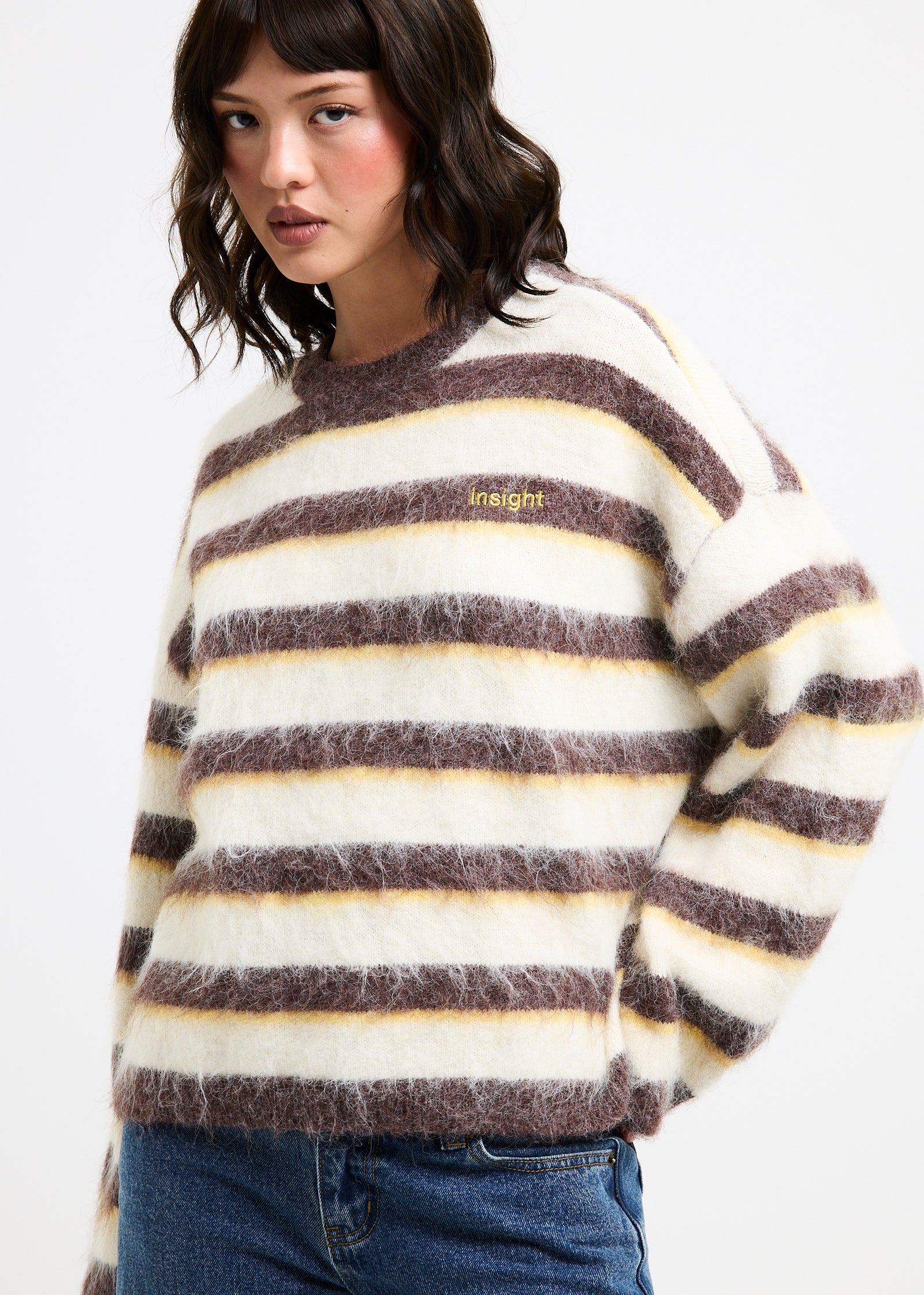 Aisha Brushed Stripe Crew Knit - Image 5
