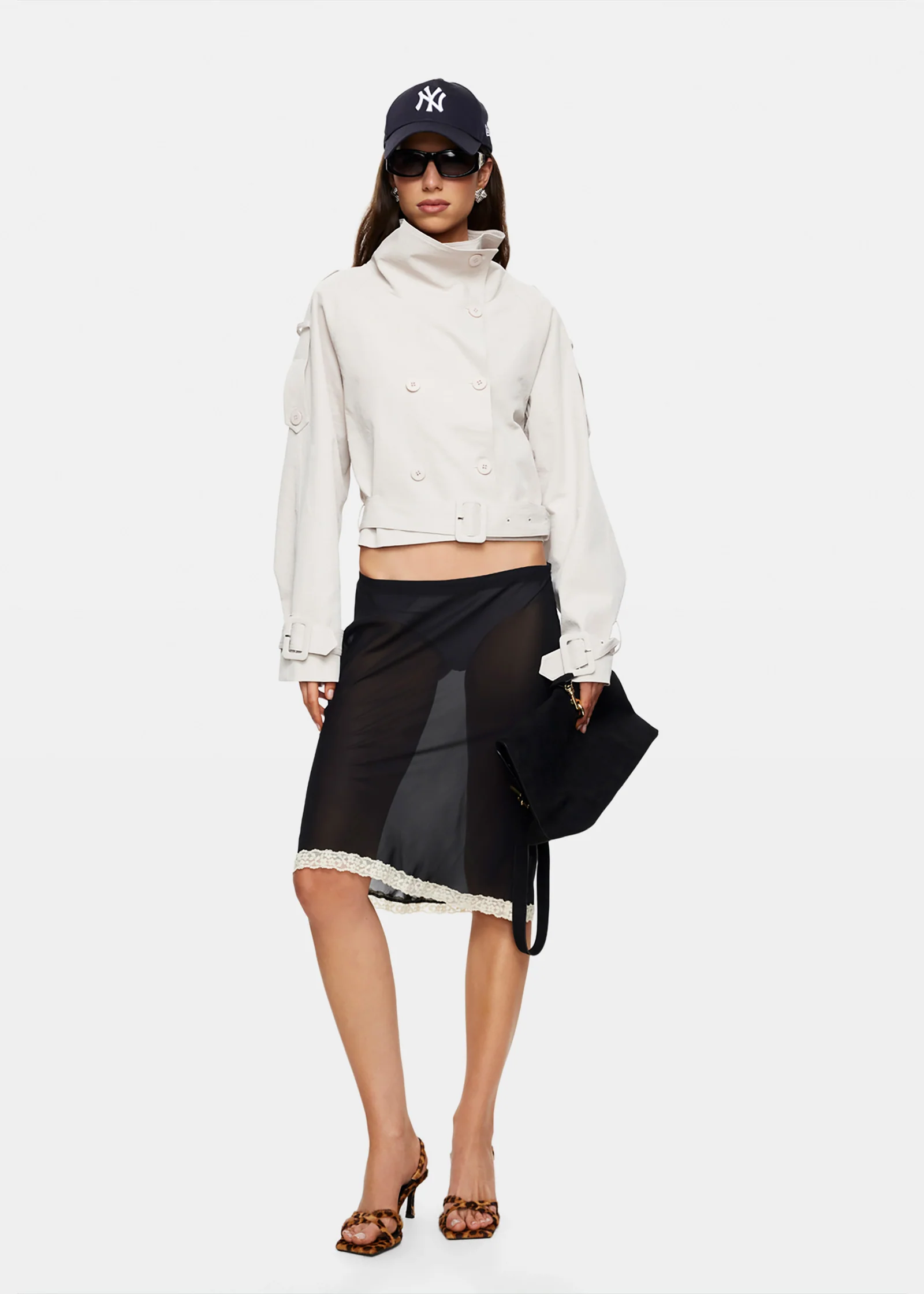 Blanc Cropped Trench - Image 3