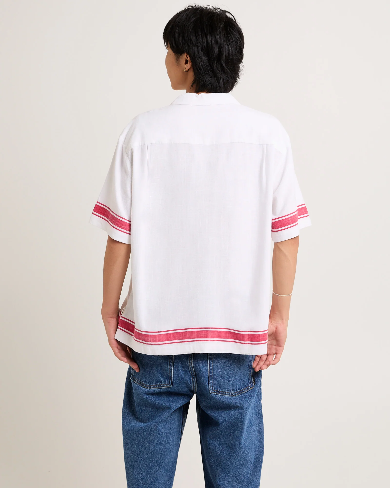 Border Linen Short Sleeve Resort Shirt - Image 2