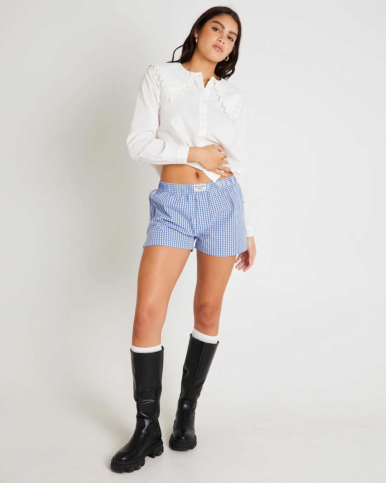 BDG Gingham Boxer Shorts