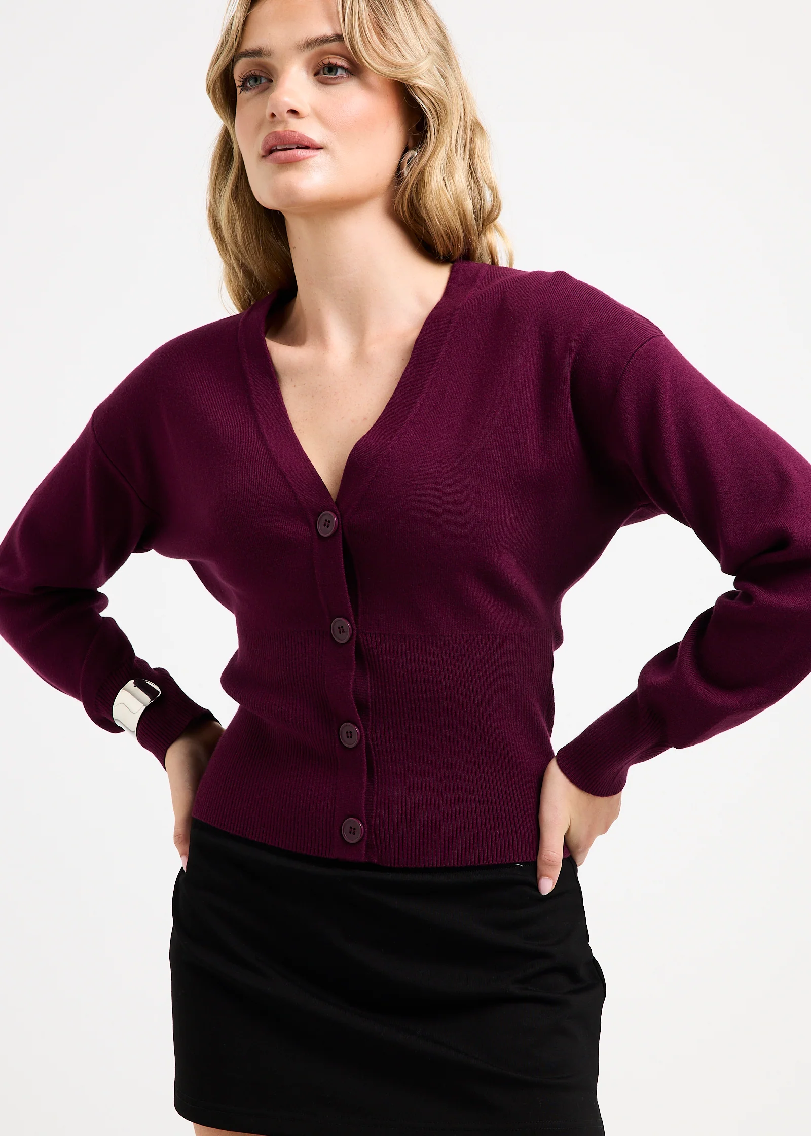 Callie Cinched Long Sleeve Knit Cardigan - Image 5