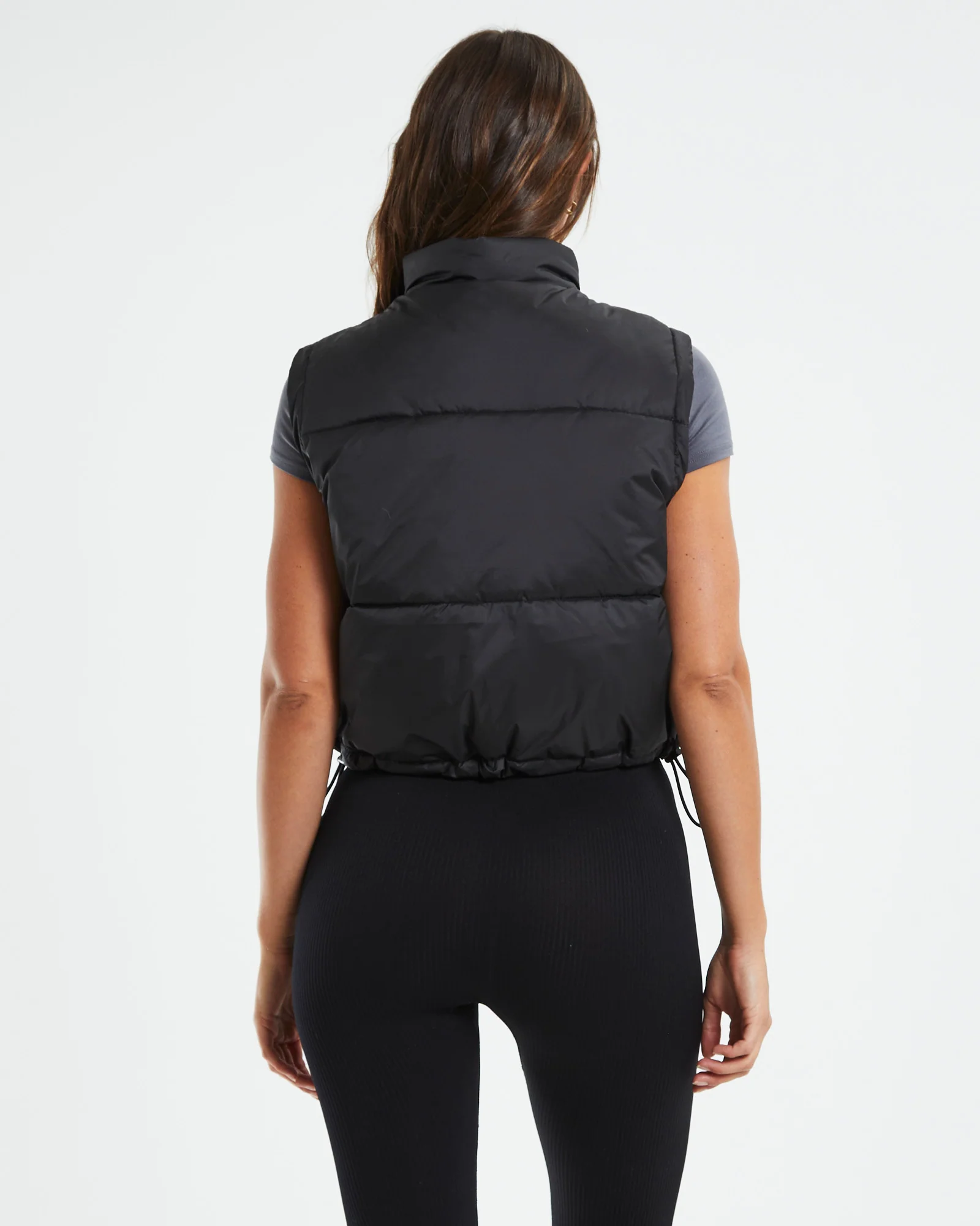 Casey Cropped Puffer Vest - Image 2