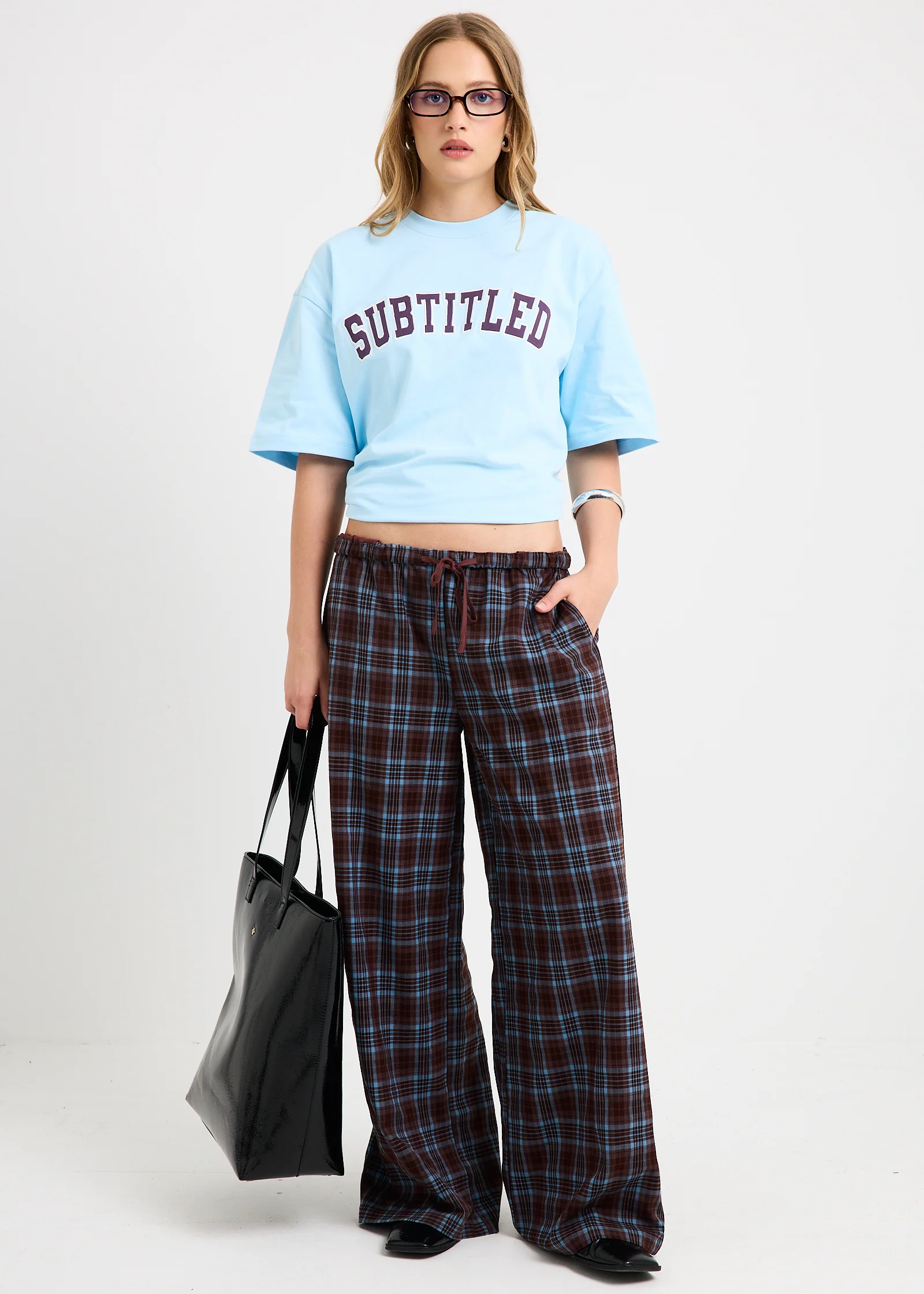 Clio Plaid Wide Leg Pants