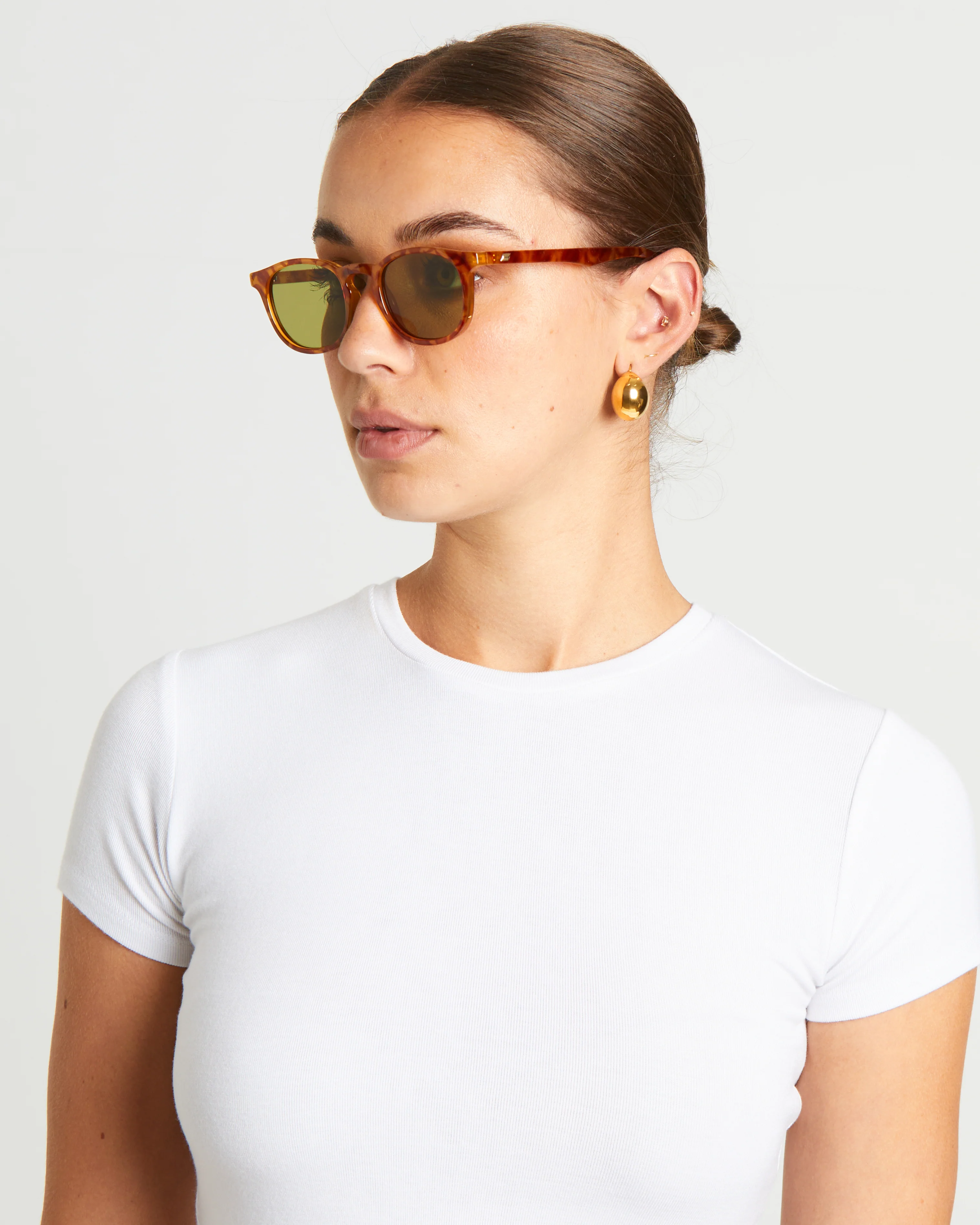 Club Royale Sunglasses in Vintage Tort/Olive Mono