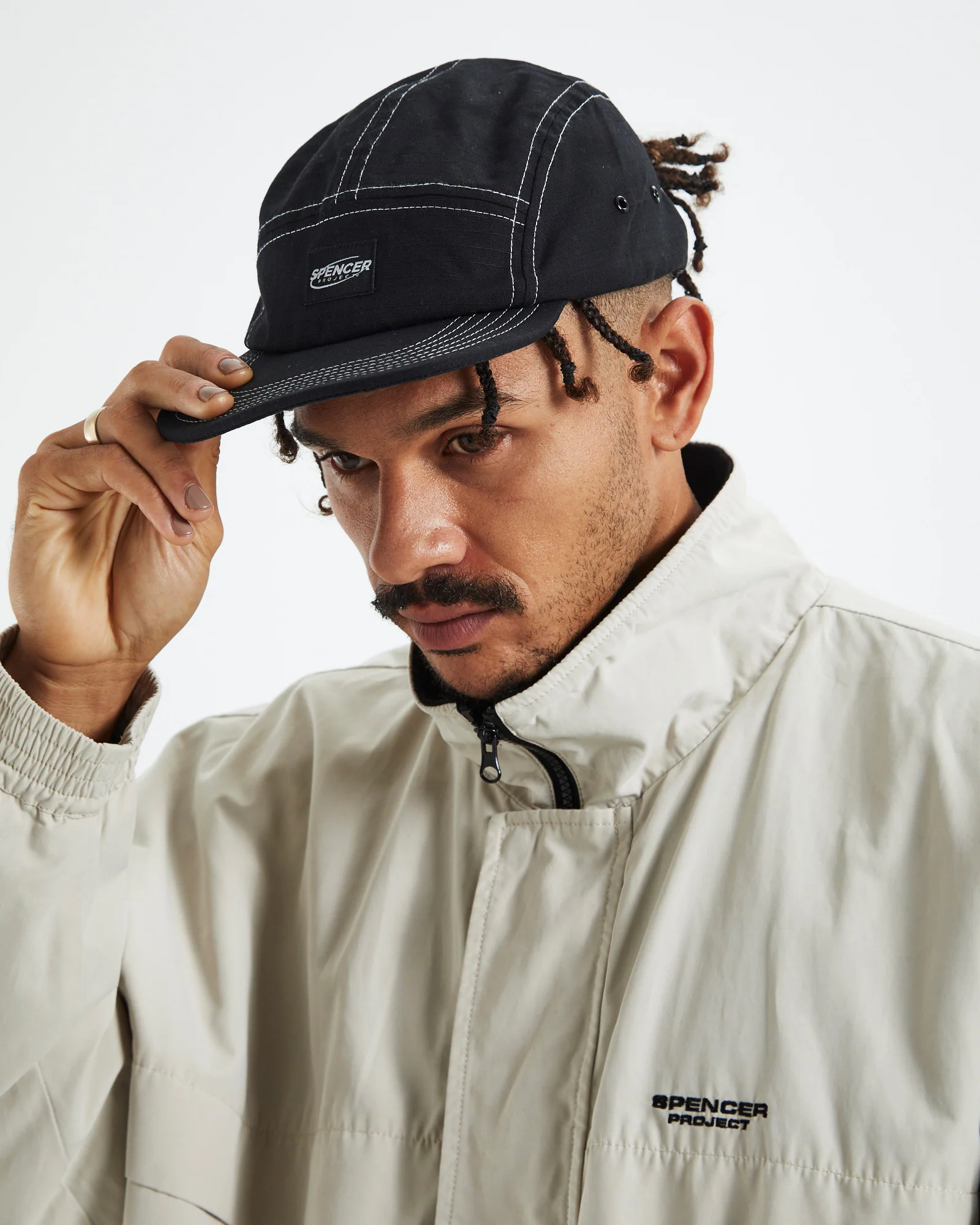 Contrast Stitch 5 Panel Cap