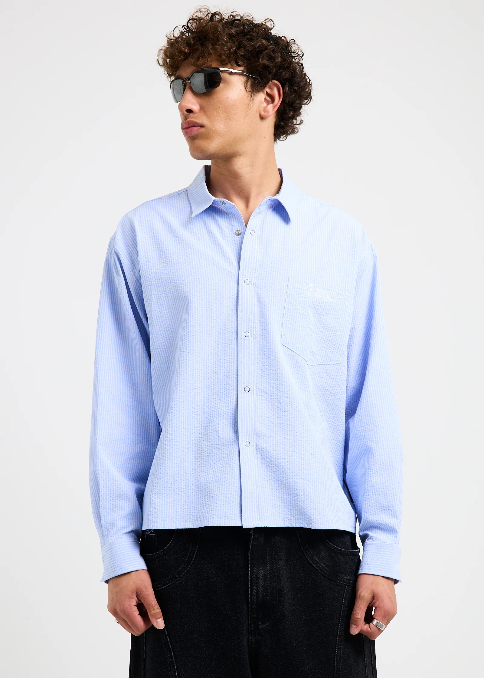 Crinkle Long Sleeve Shirt - Image 2