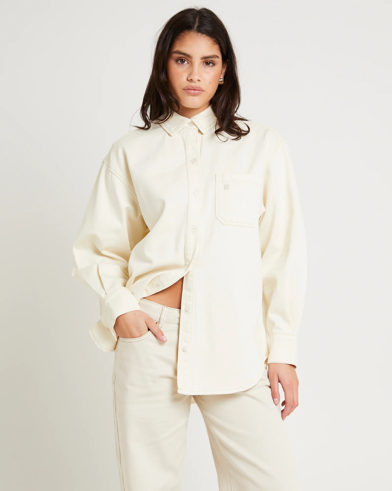 Delta Denim Oversized Long Sleeve Shirt