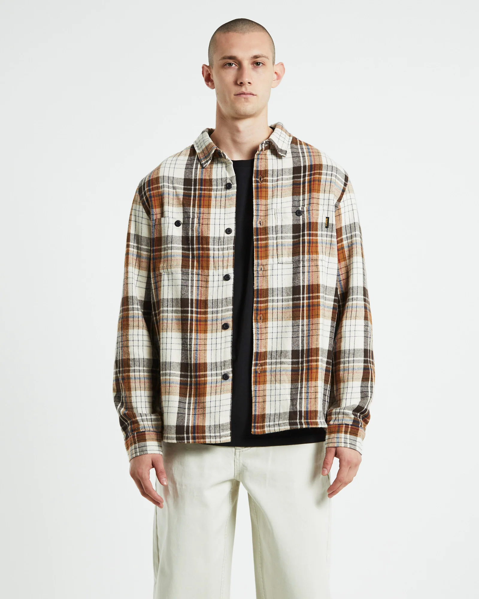 Dino Pigs Long Sleeve Overshirt Off White