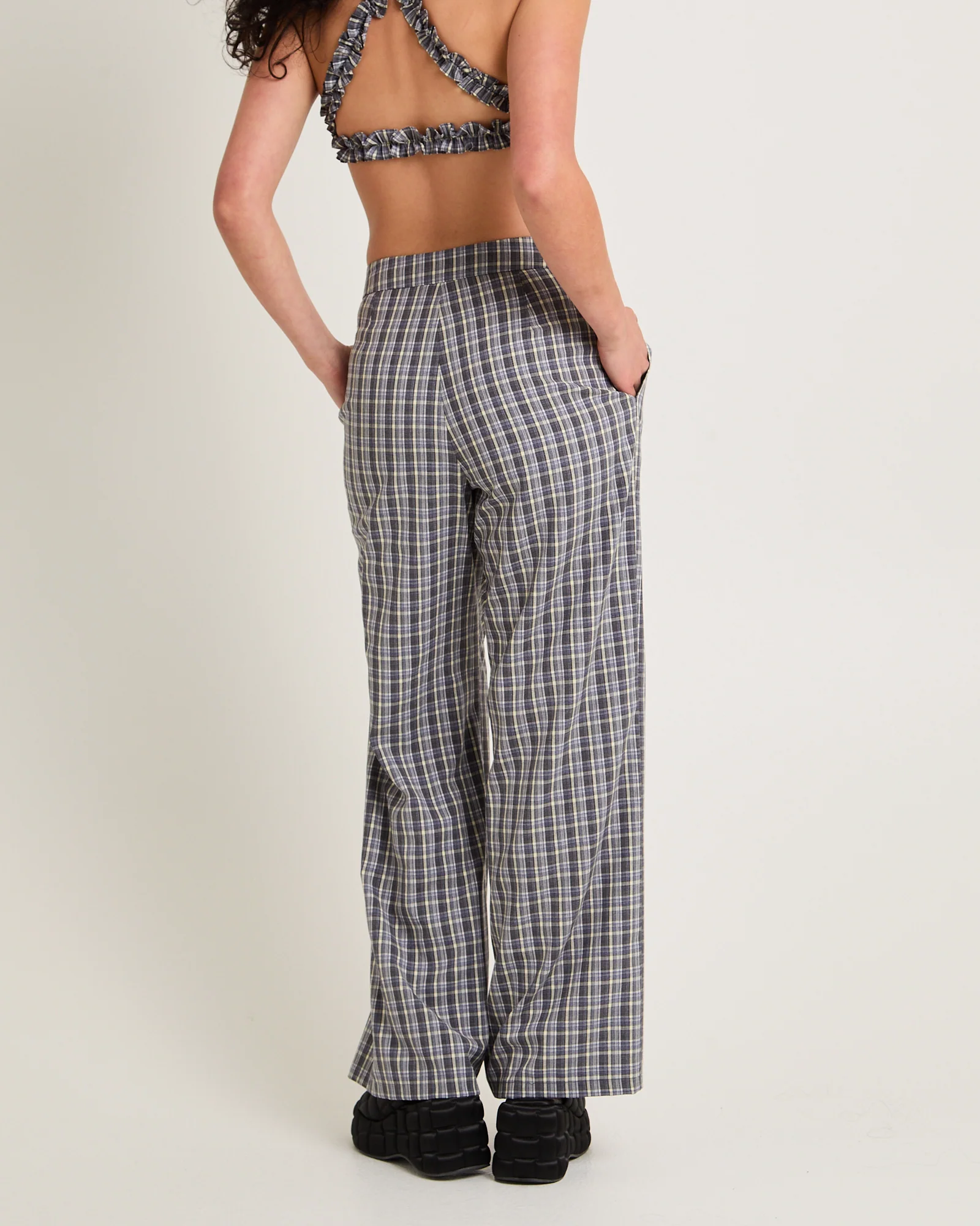 Dion Check Relaxed Belt Pants - Image 2