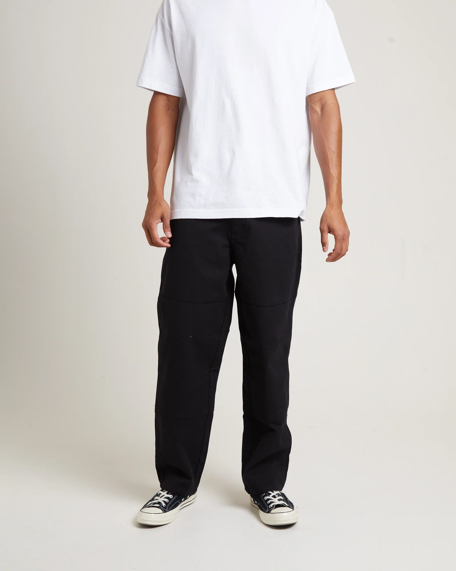 Distend Double Knee Pants in Black