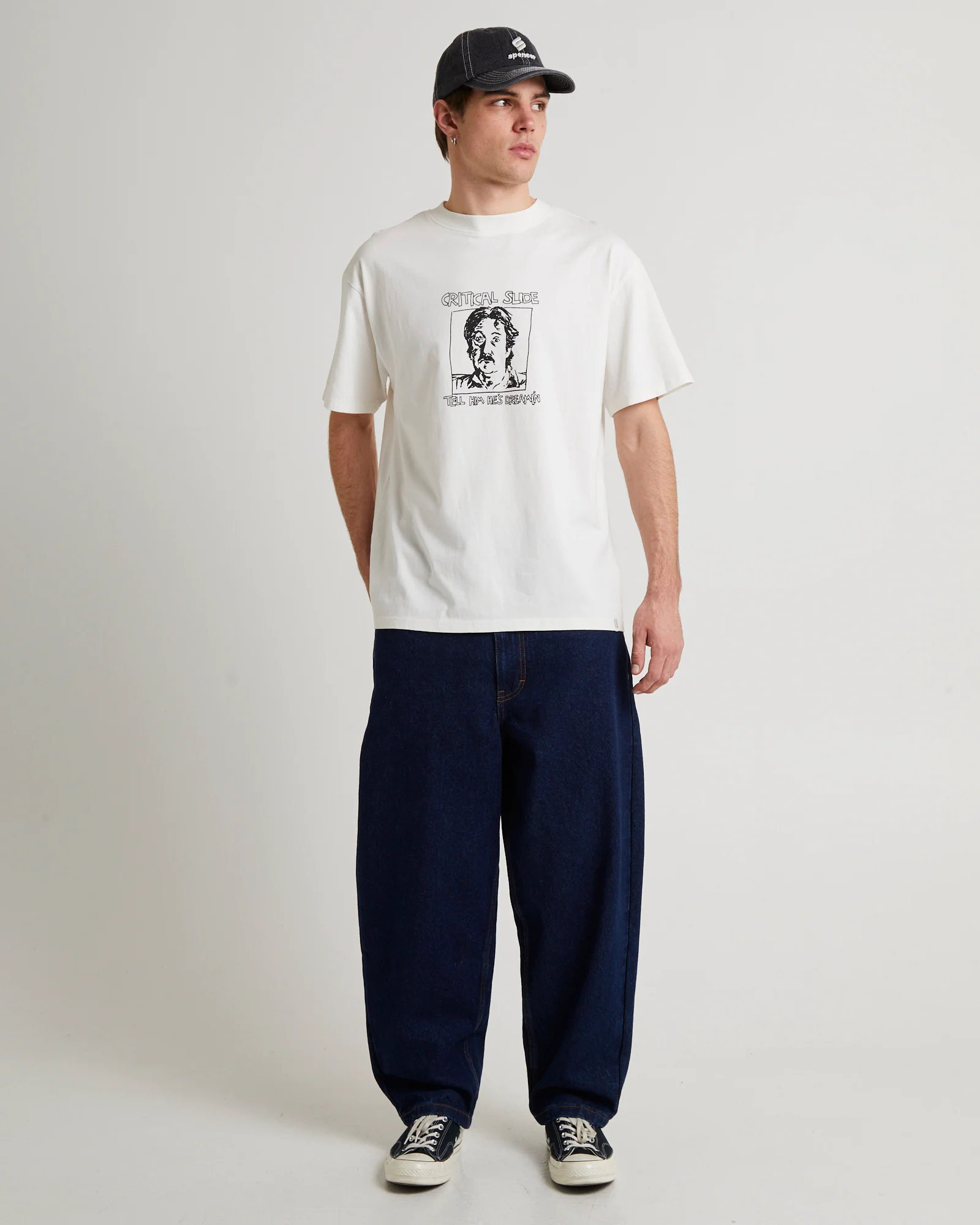 Dreamin Short Sleeve T-Shirt Vintage White - Image 3