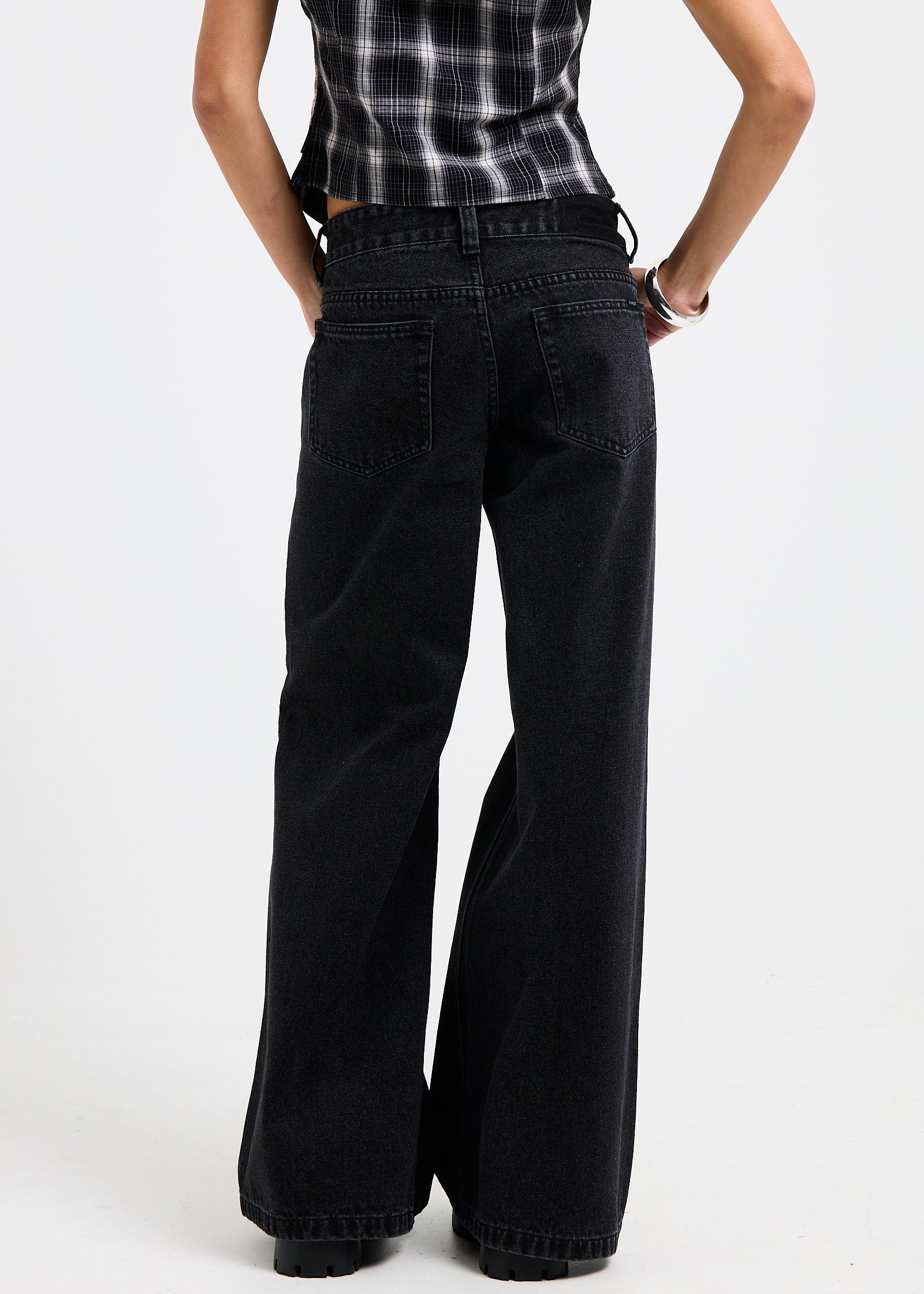 Elise Low Wide Denim Jeans - Image 3