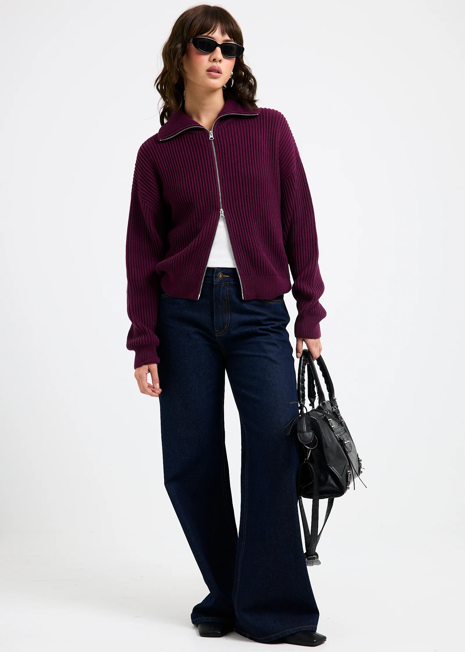 Ellie Double End Zip Longline Cardigan