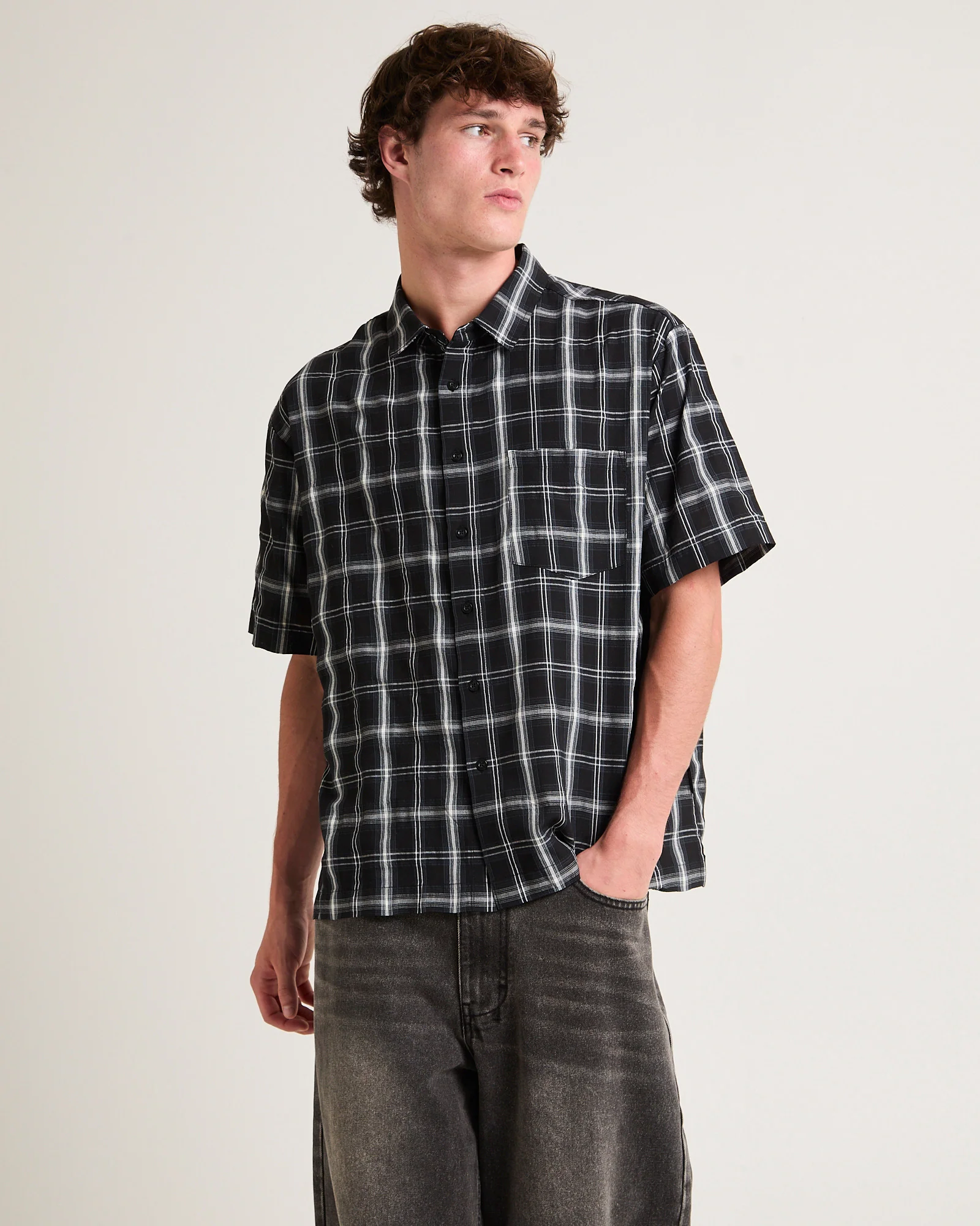 Figment Box Short Sleeve Check Shirt