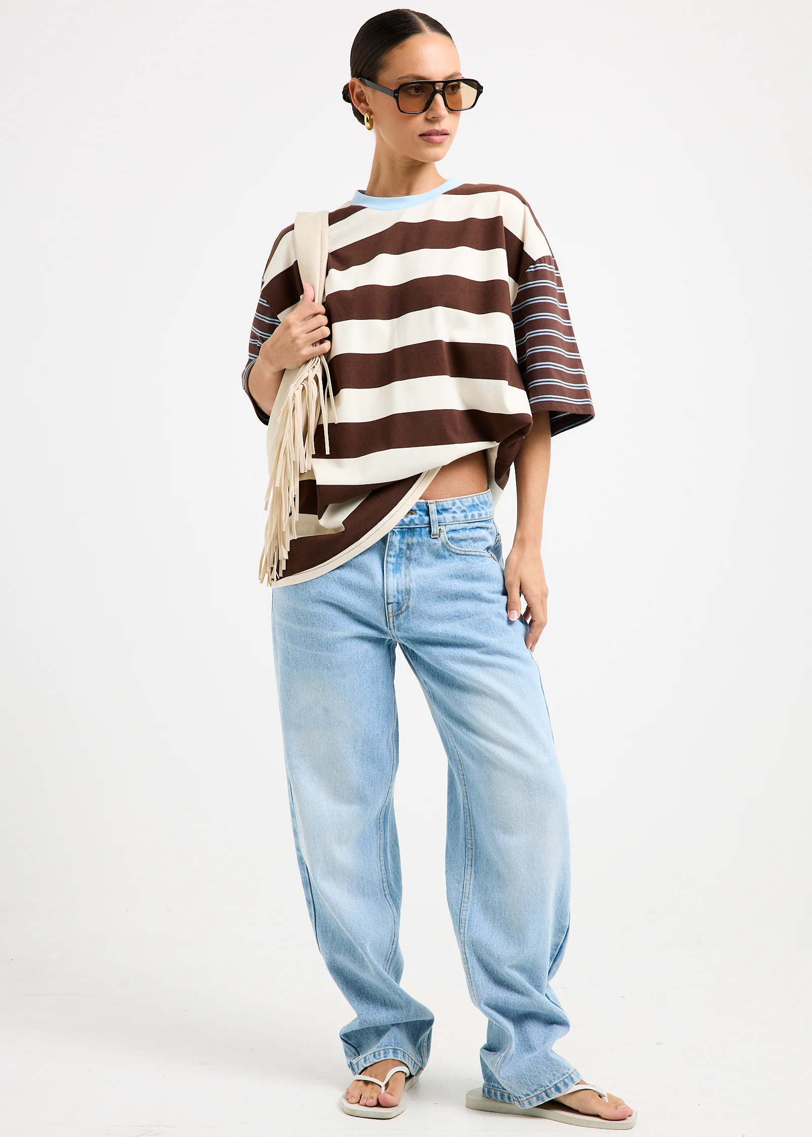 Fitzroy Stripes Oversized Short Sleeve T-Shirt