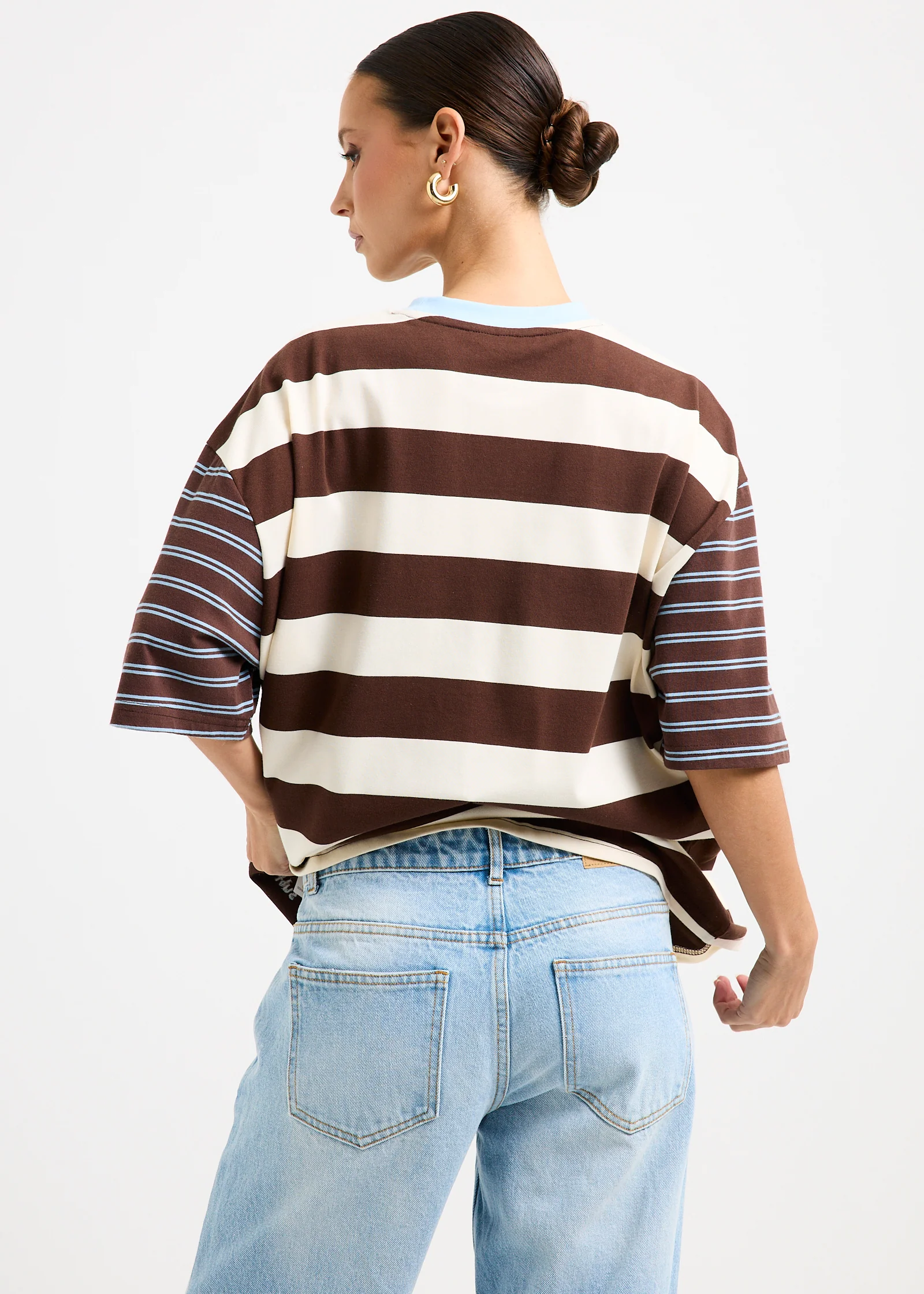 Fitzroy Stripes Oversized Short Sleeve T-Shirt - Image 3