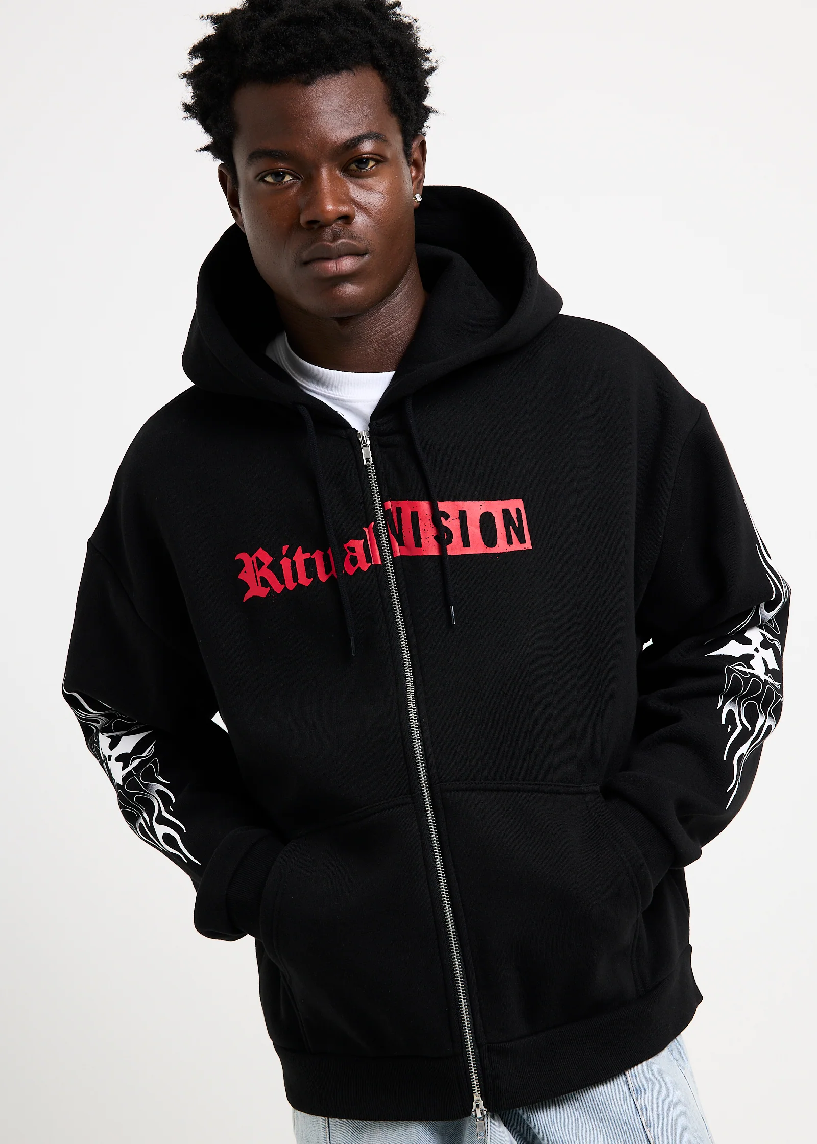 Flame Zip Thru Hoodie