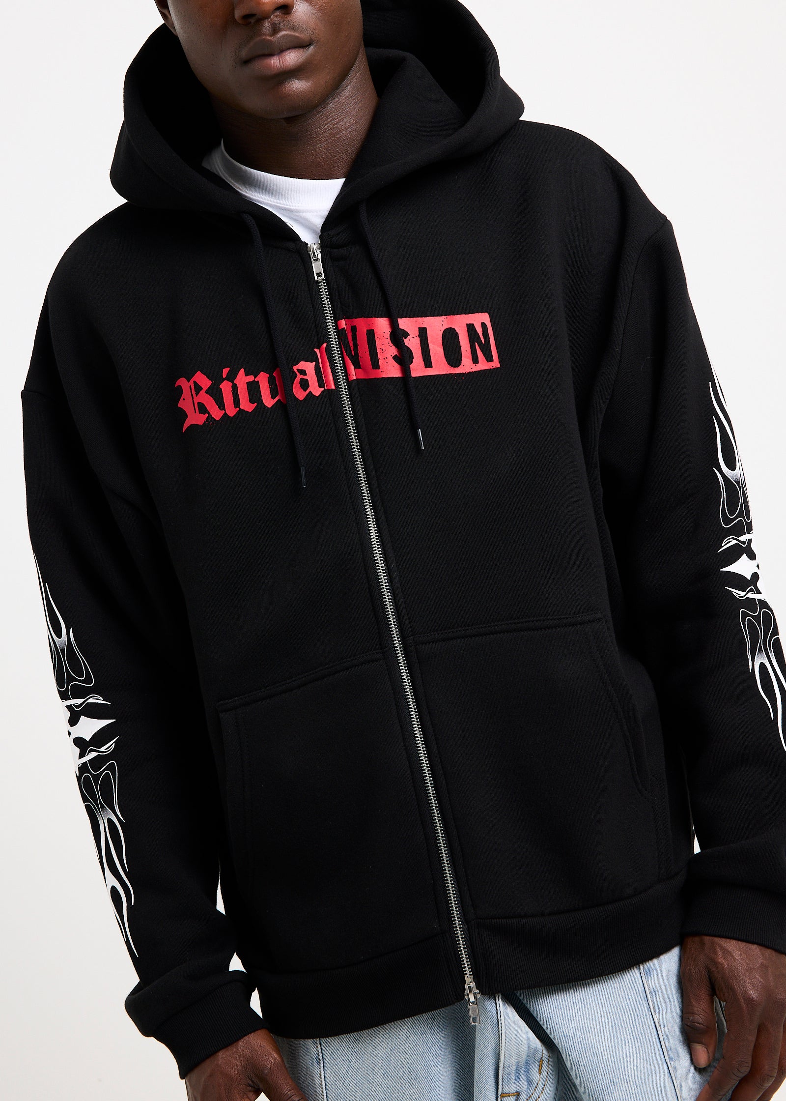 Flame Zip Thru Hoodie - Image 5