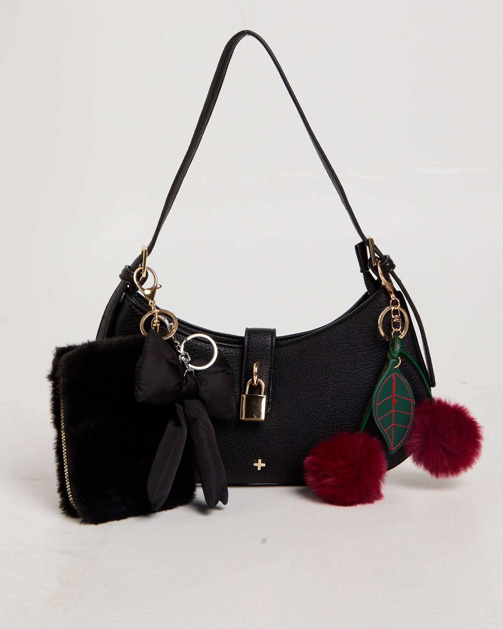 Fluffy Cherry Keyring