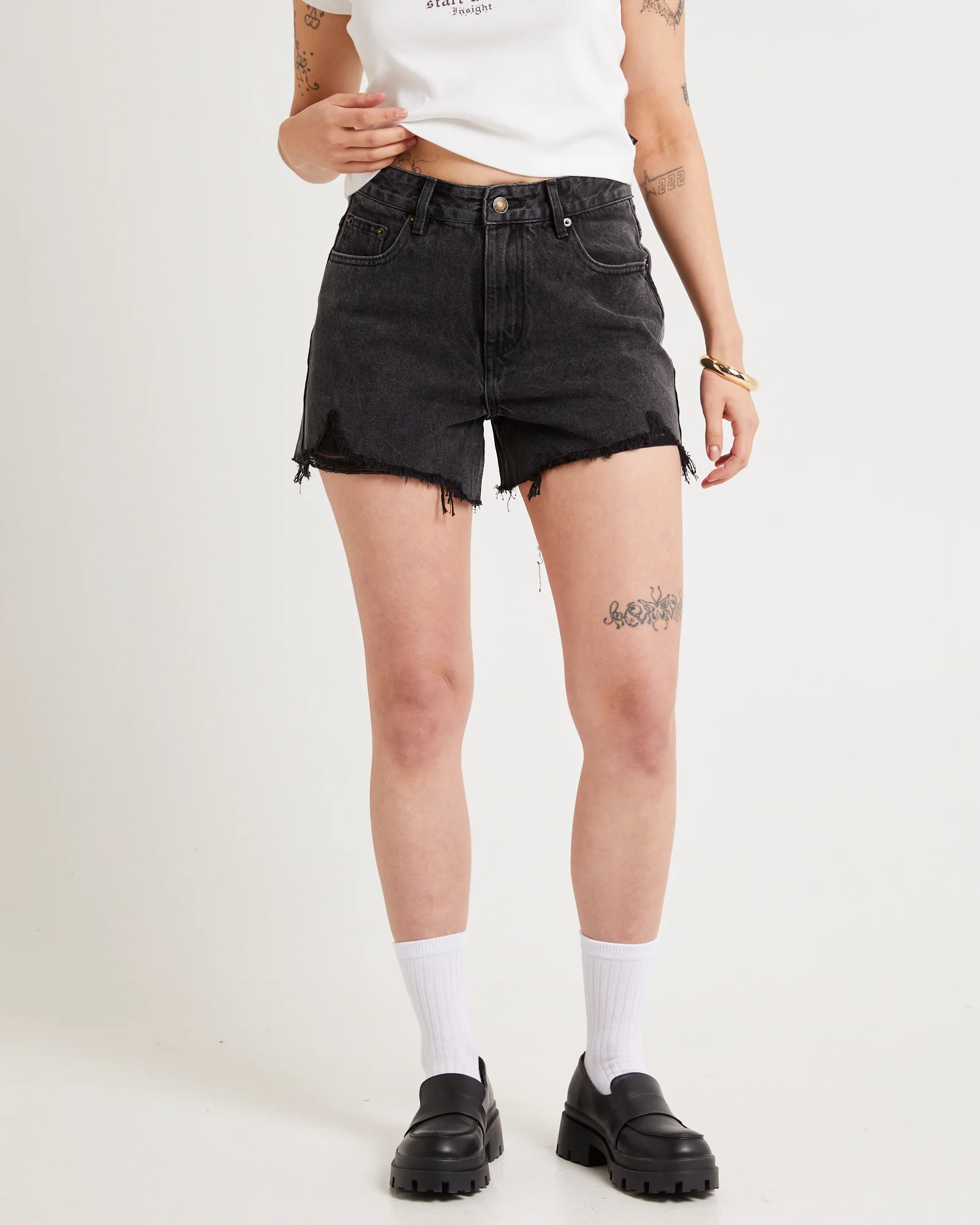 Frankie A-Line Denim Shorts - Image 2