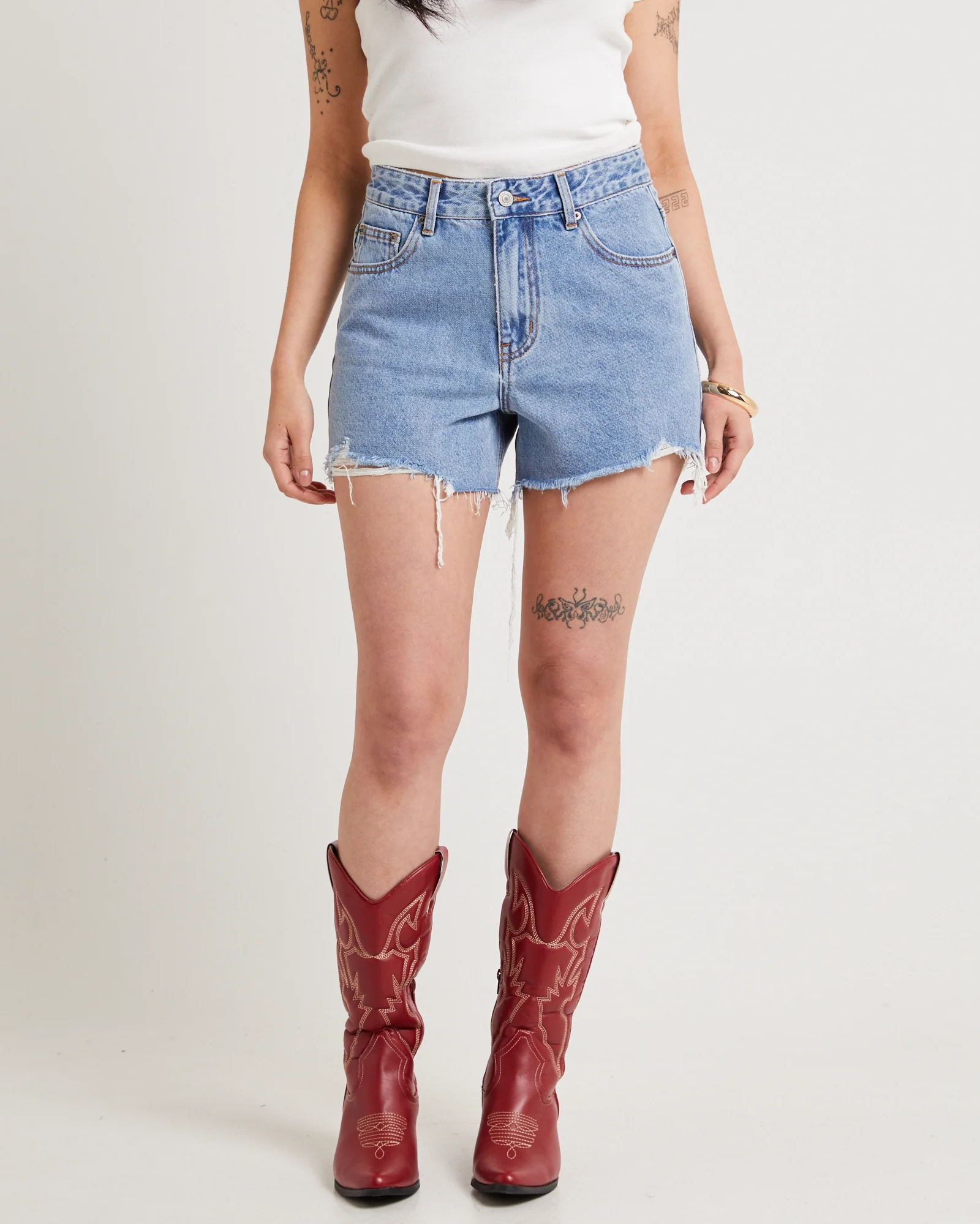 Frankie A-Line Denim Shorts - Image 2