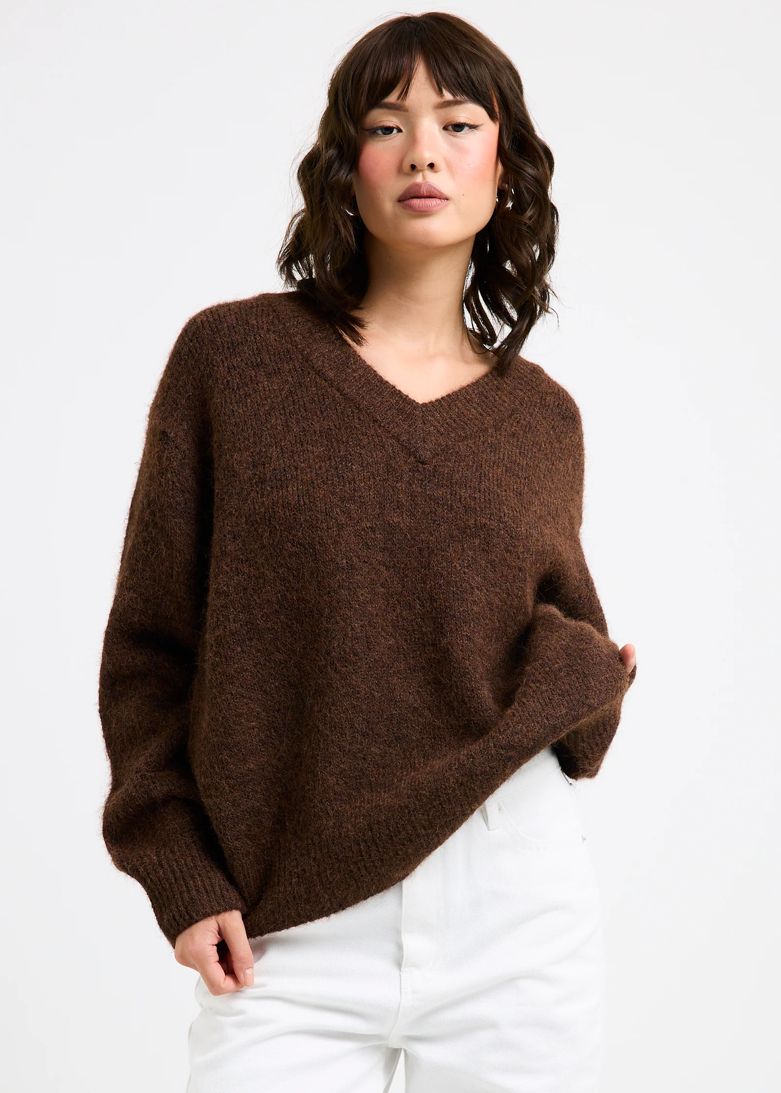Grace V Neck Knit Jumper - Image 2