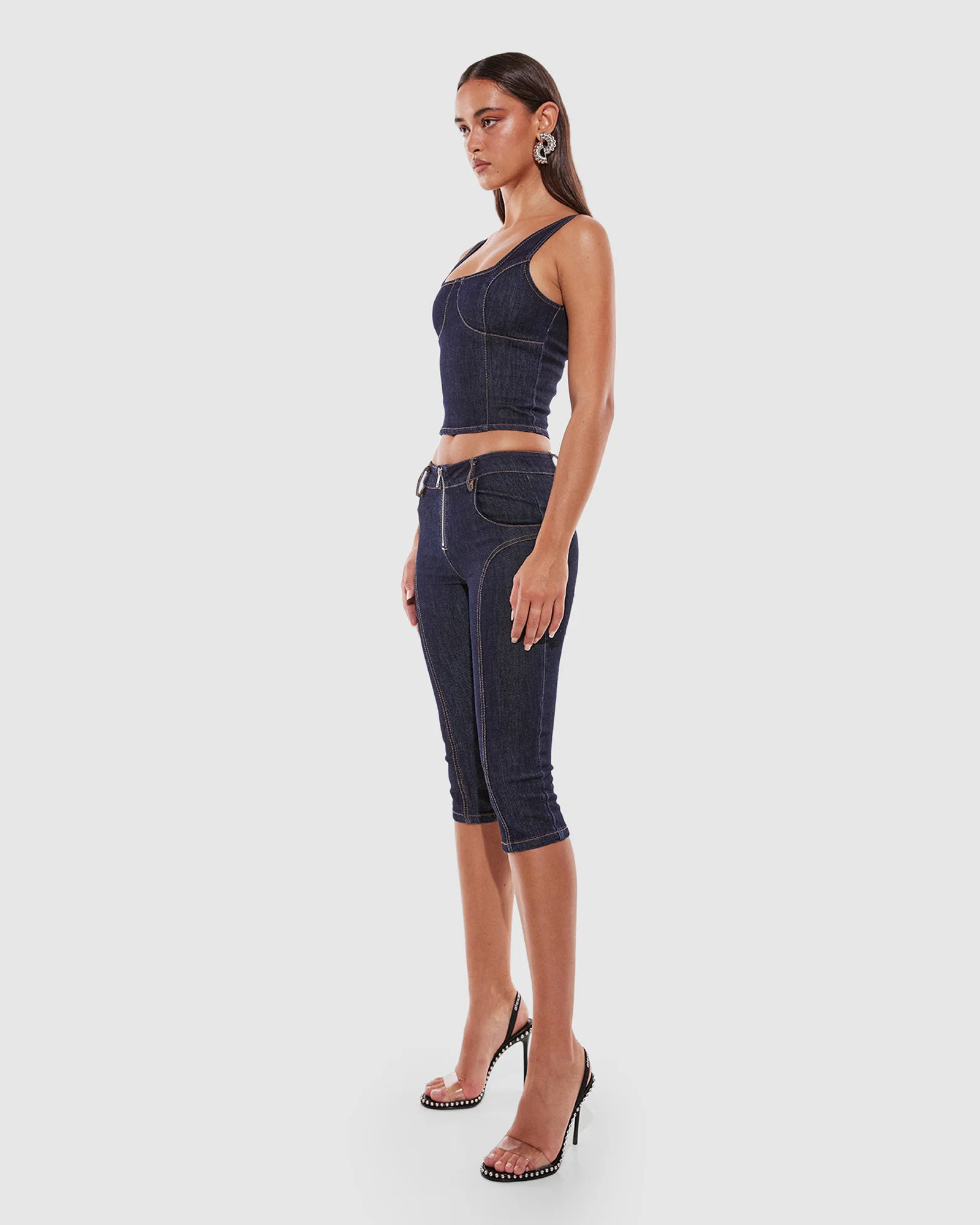 Hannah Capri Denim Pants - Image 4