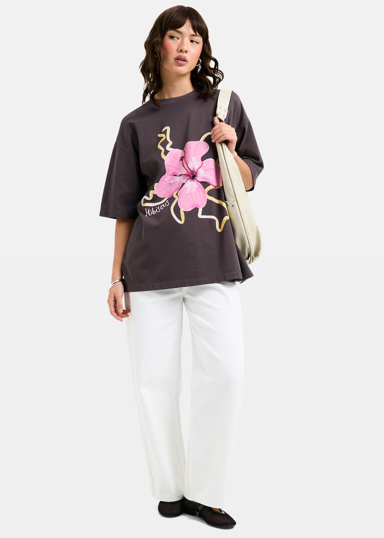 Hawaii Hibiscus Oversized T-Shirt - Image 2