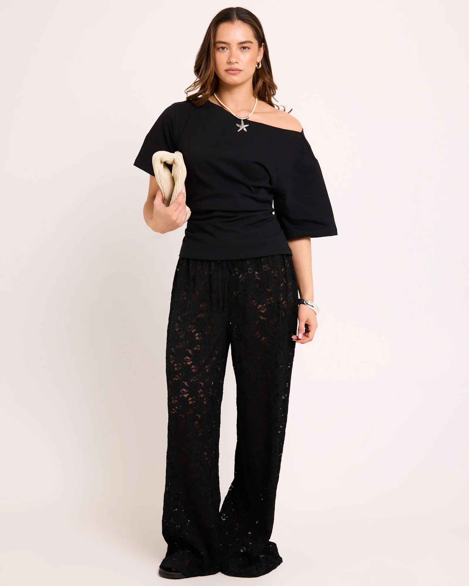 Jasmine Lace Relaxed Pants