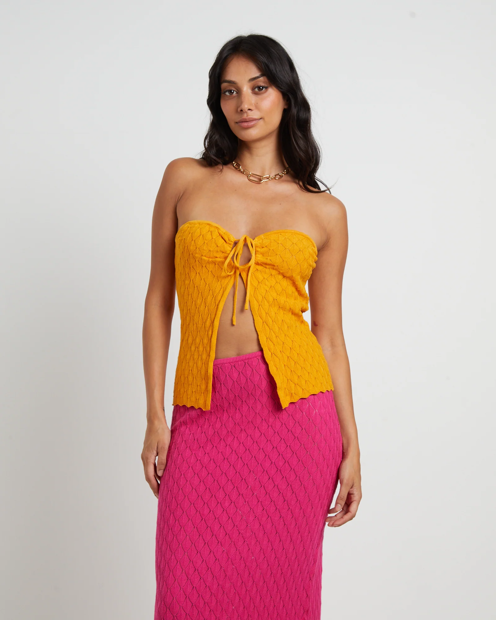 Josie Crochettie Front Top in Mango