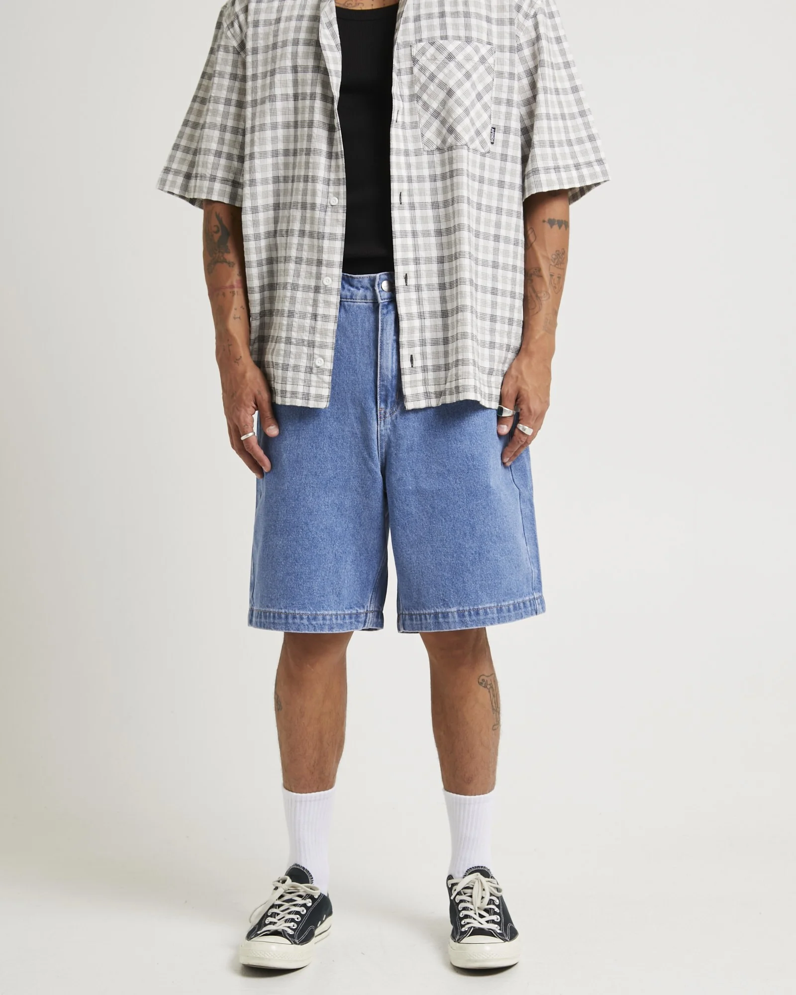 Lil C Denim Baggy Shorts 22"