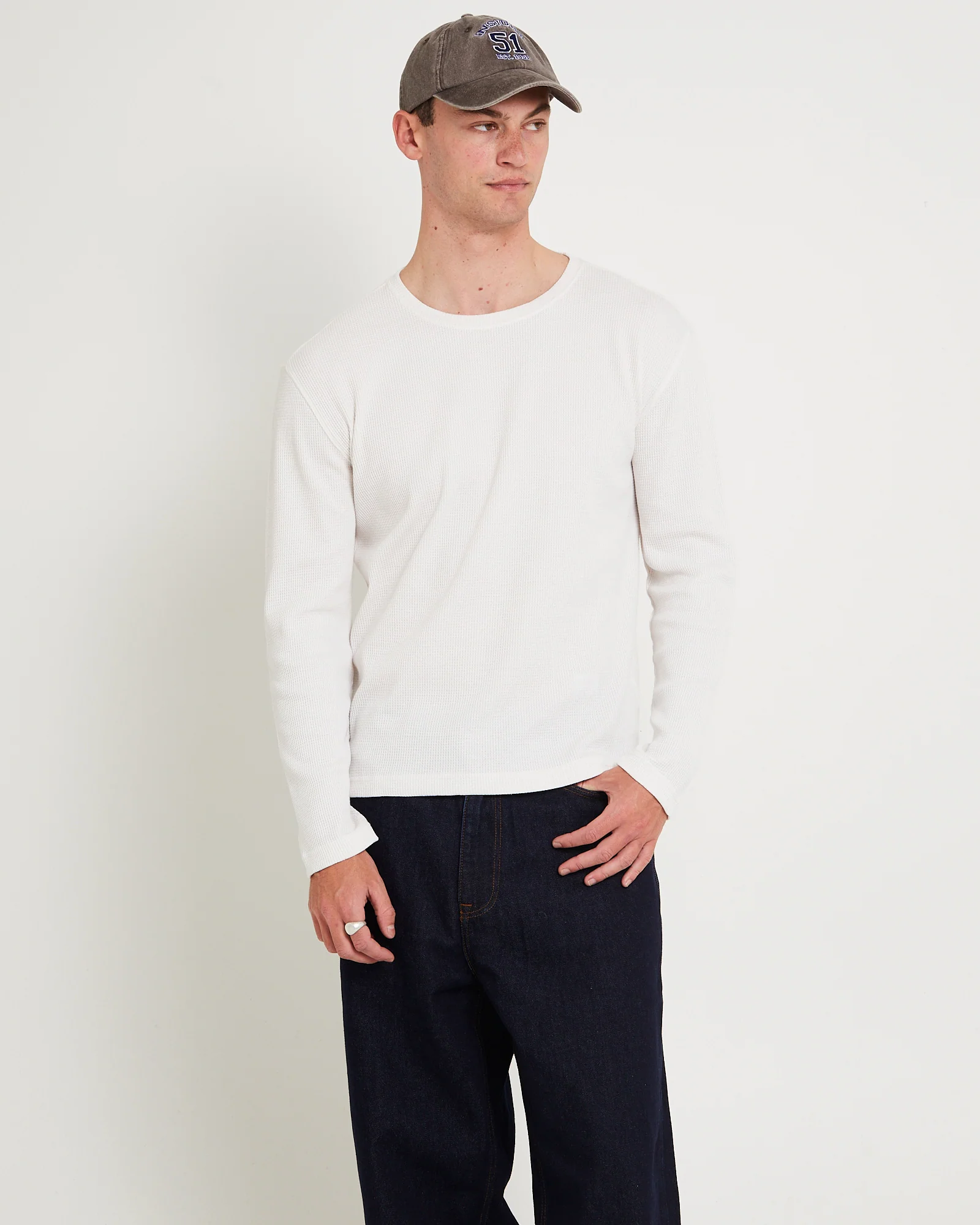 Long Sleeve Waffle Shirt