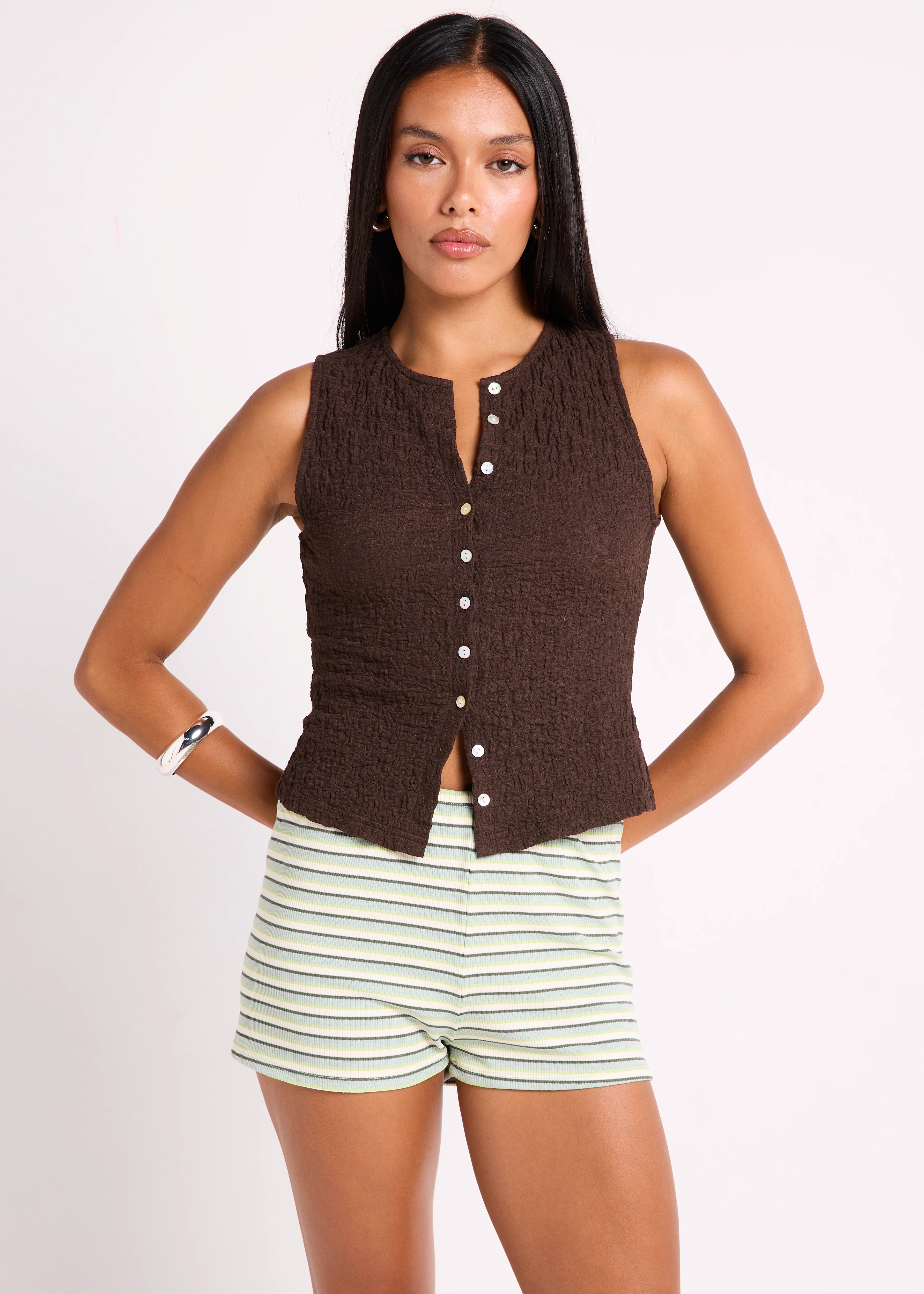 Maya Crinkled Tank Top - Image 3