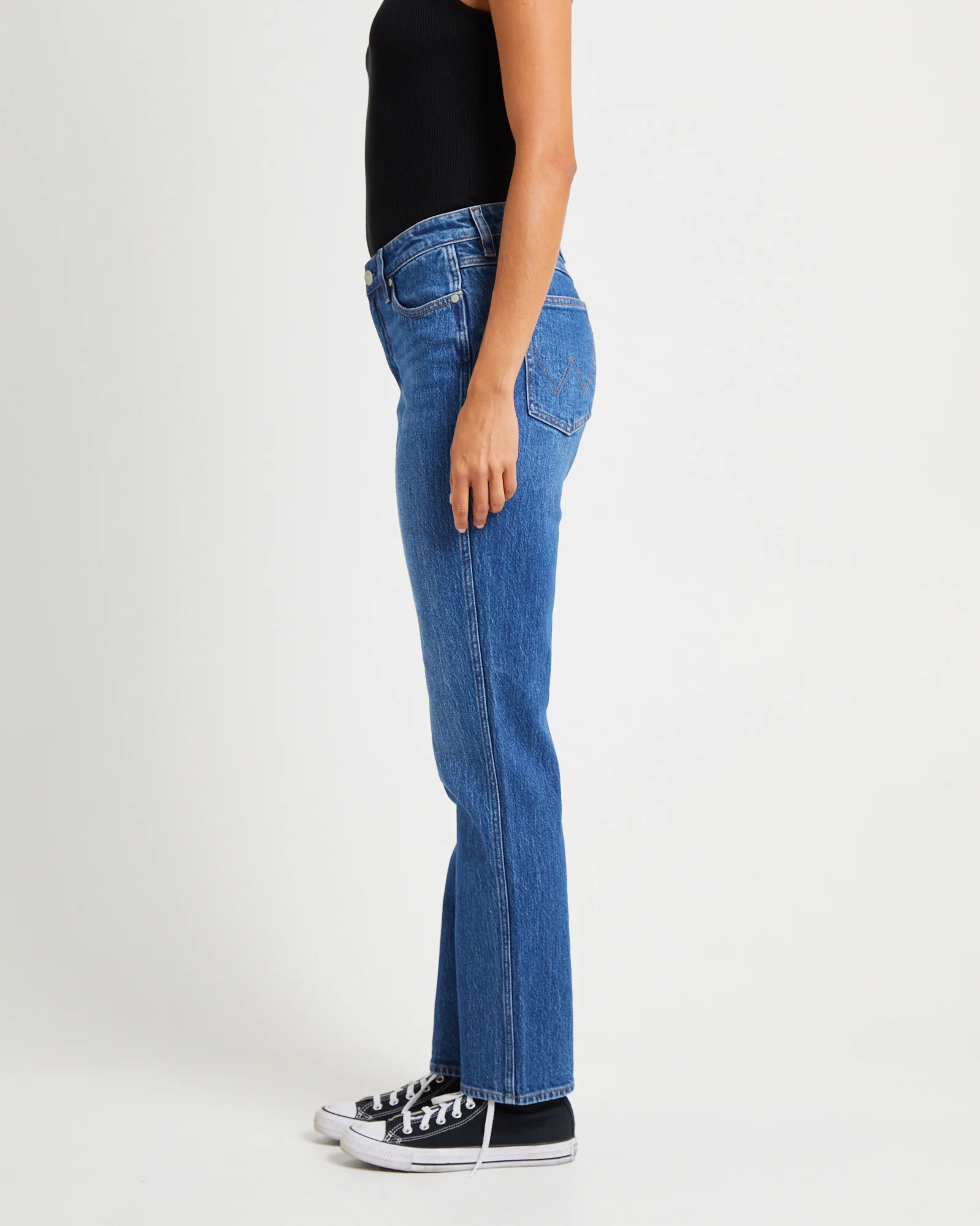 Mid Tori Slim Straight Denim Jeans 5 Year Fade - Image 4
