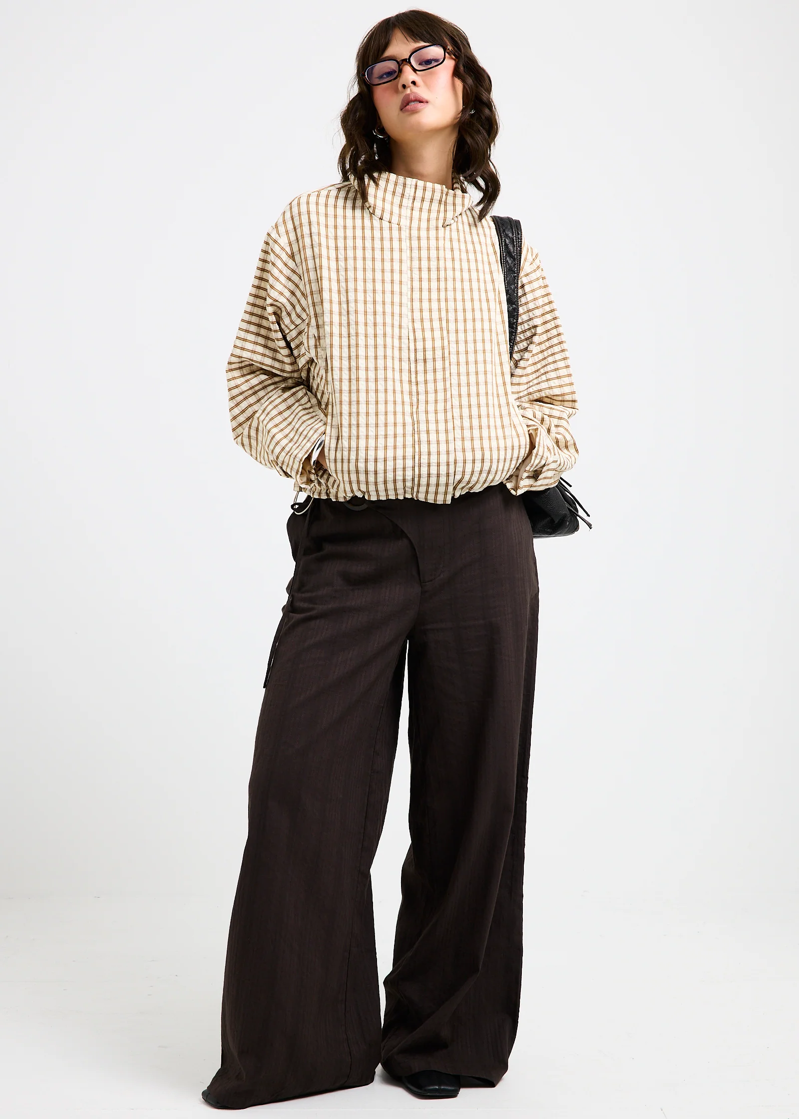 Myla Puckered Check Windbreaker - Image 2