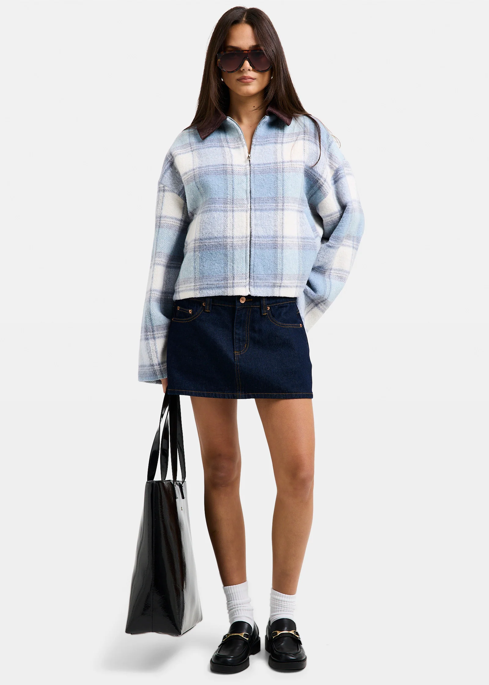 Nevada Plaid Oversized Jacket - Image 2