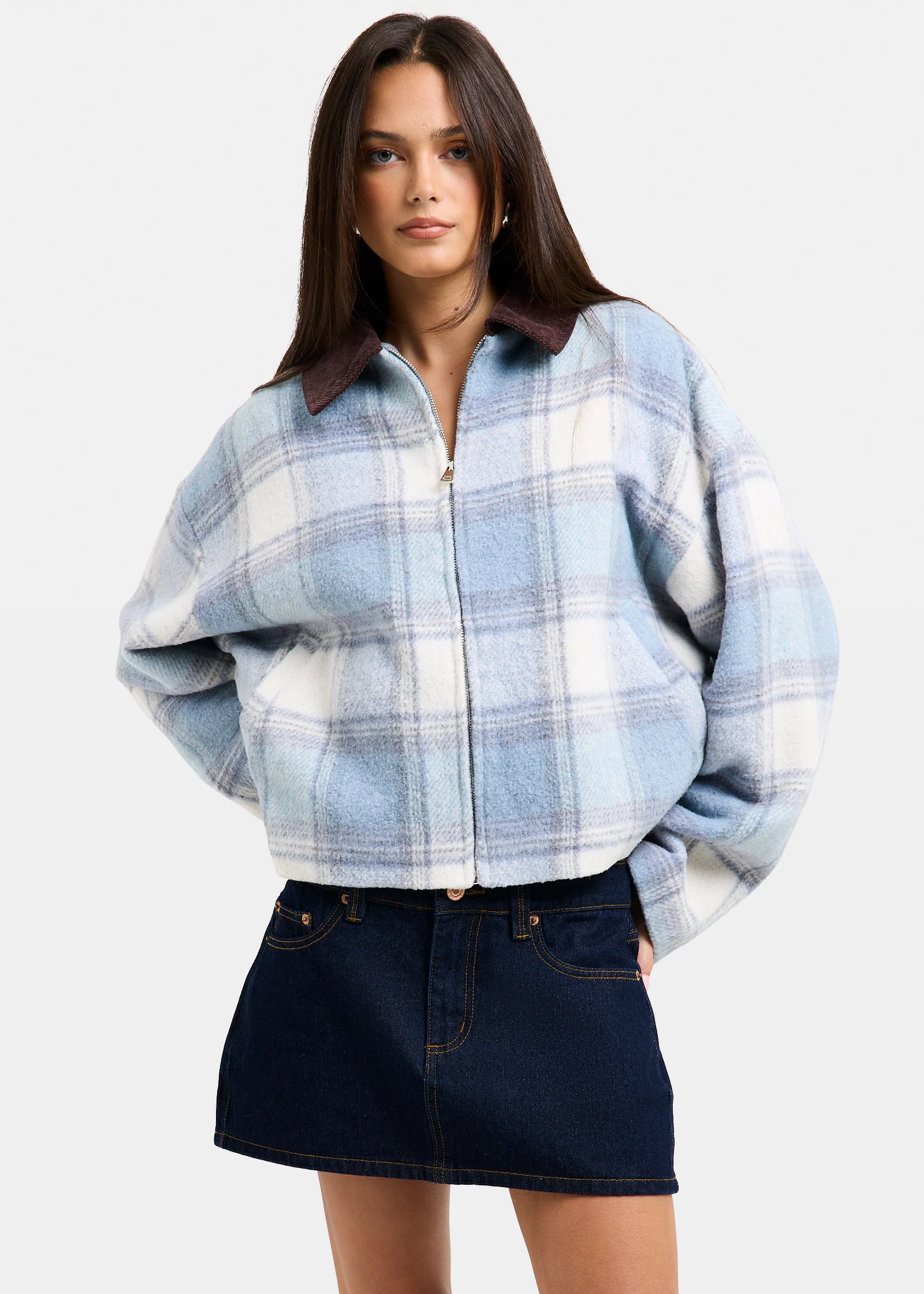 Nevada Plaid Oversized Jacket - Image 4
