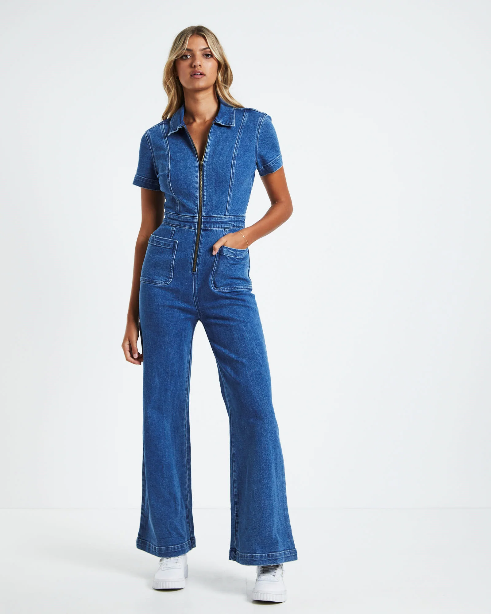 Nikki Denim Maxi Boiler Suit