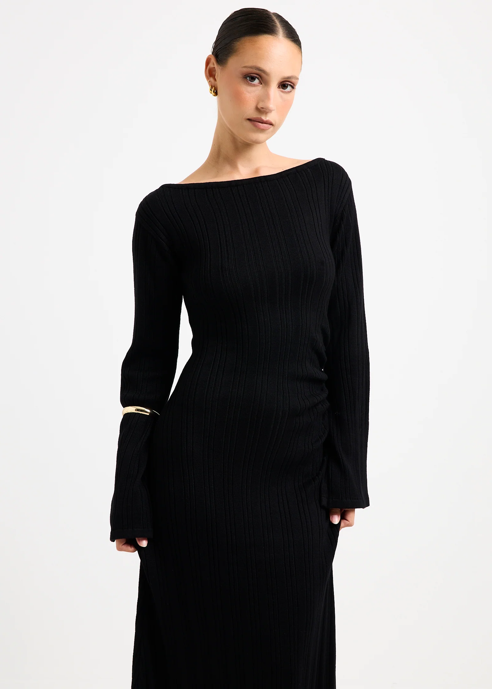 Peyton Off Shoulder Knit Maxi Dress - Image 3