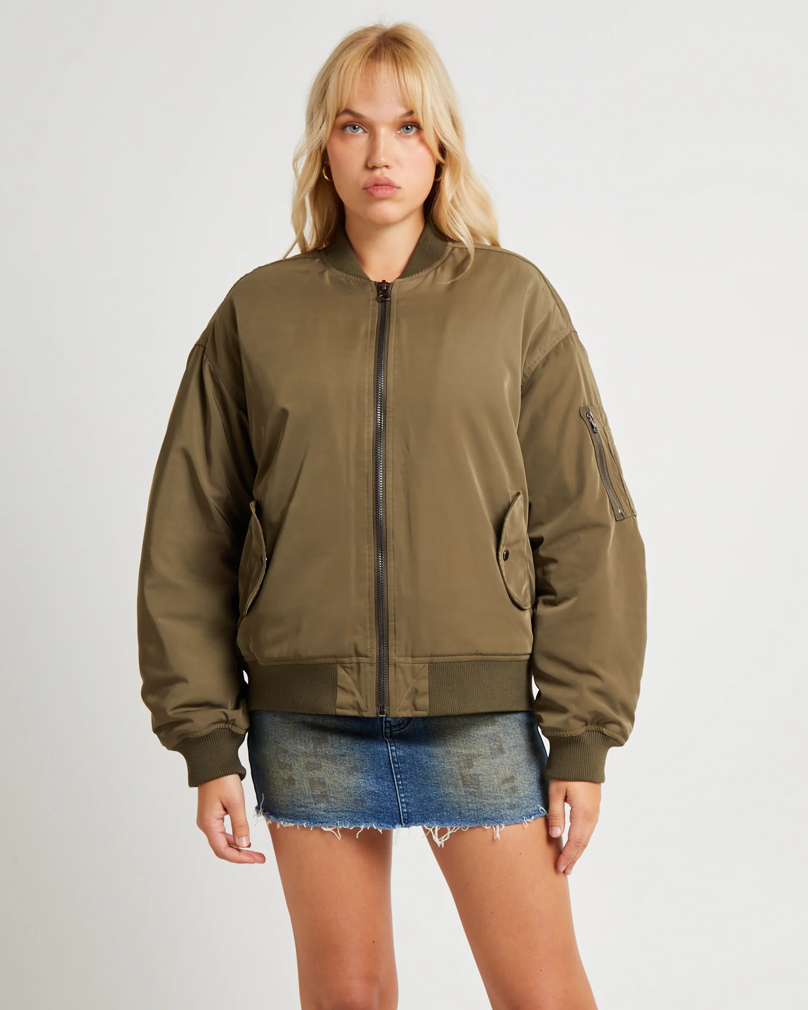 Relaxed Bomber Jacket
