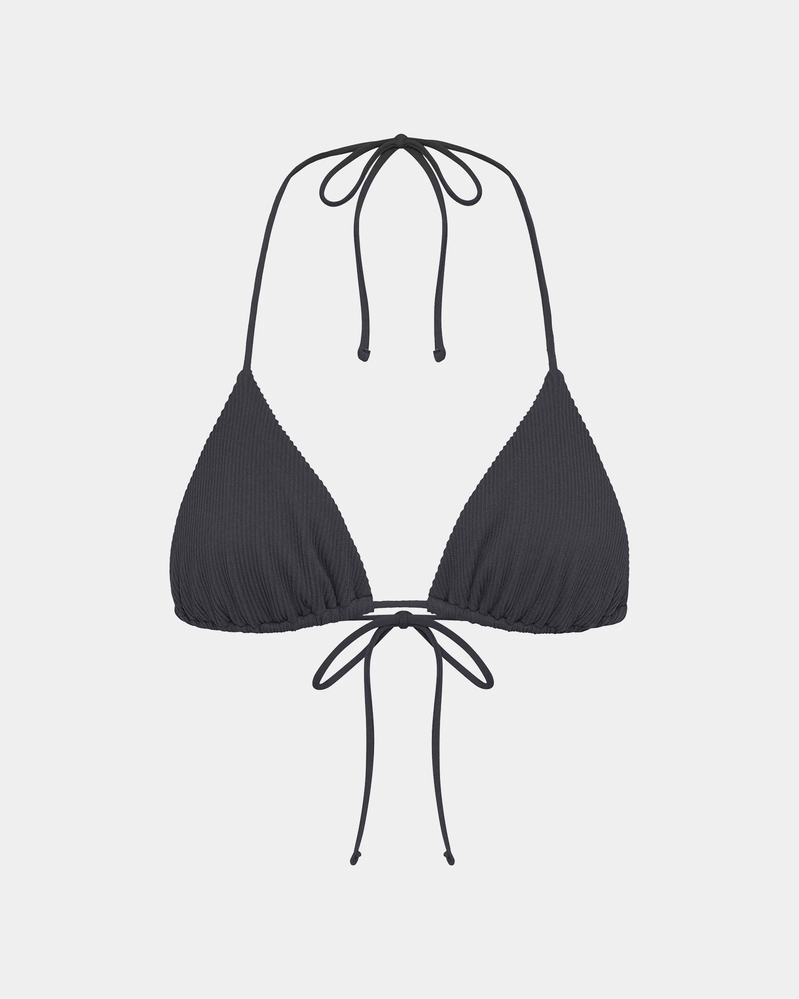 Rib Halter Triangle Bikini Top