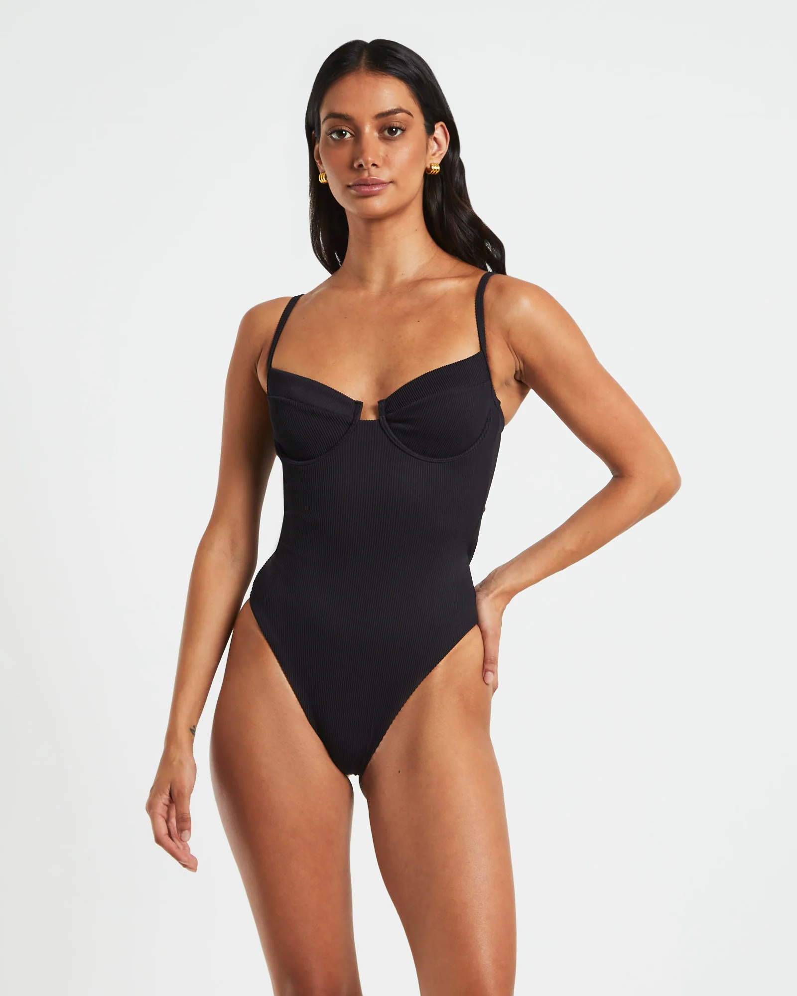 Rib Underwire One Piece