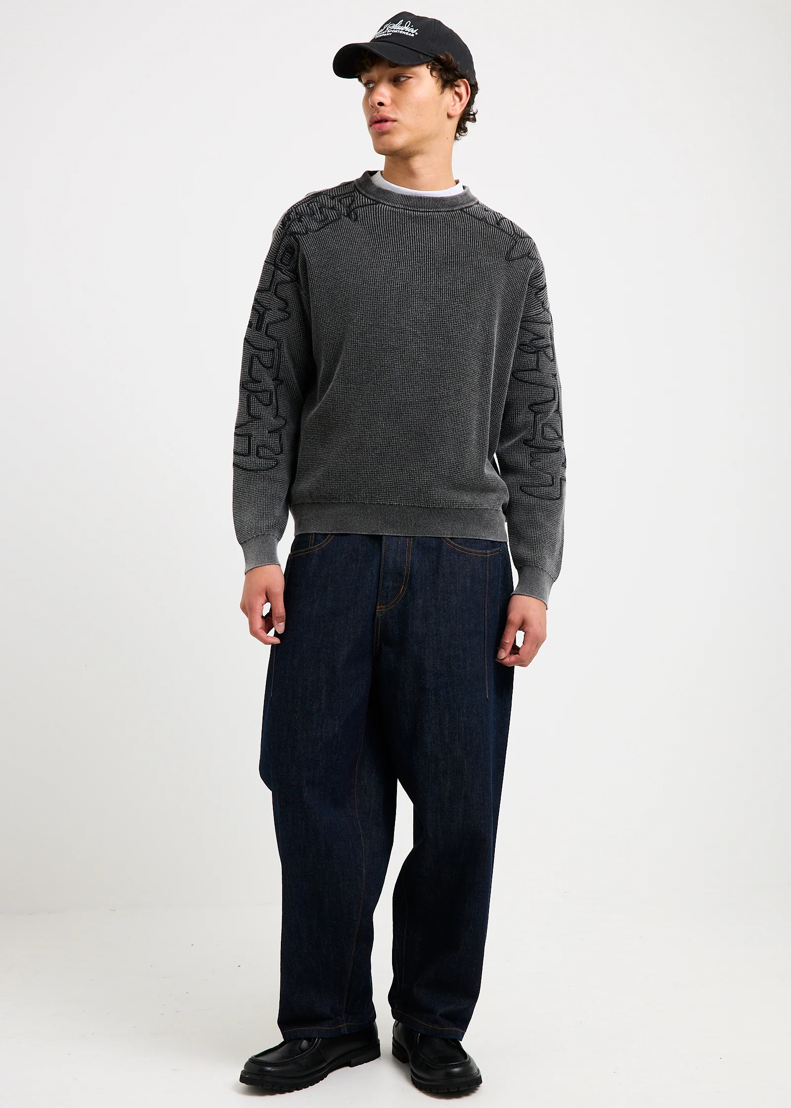 Scrawl Waffle Knit Jumper - Image 2