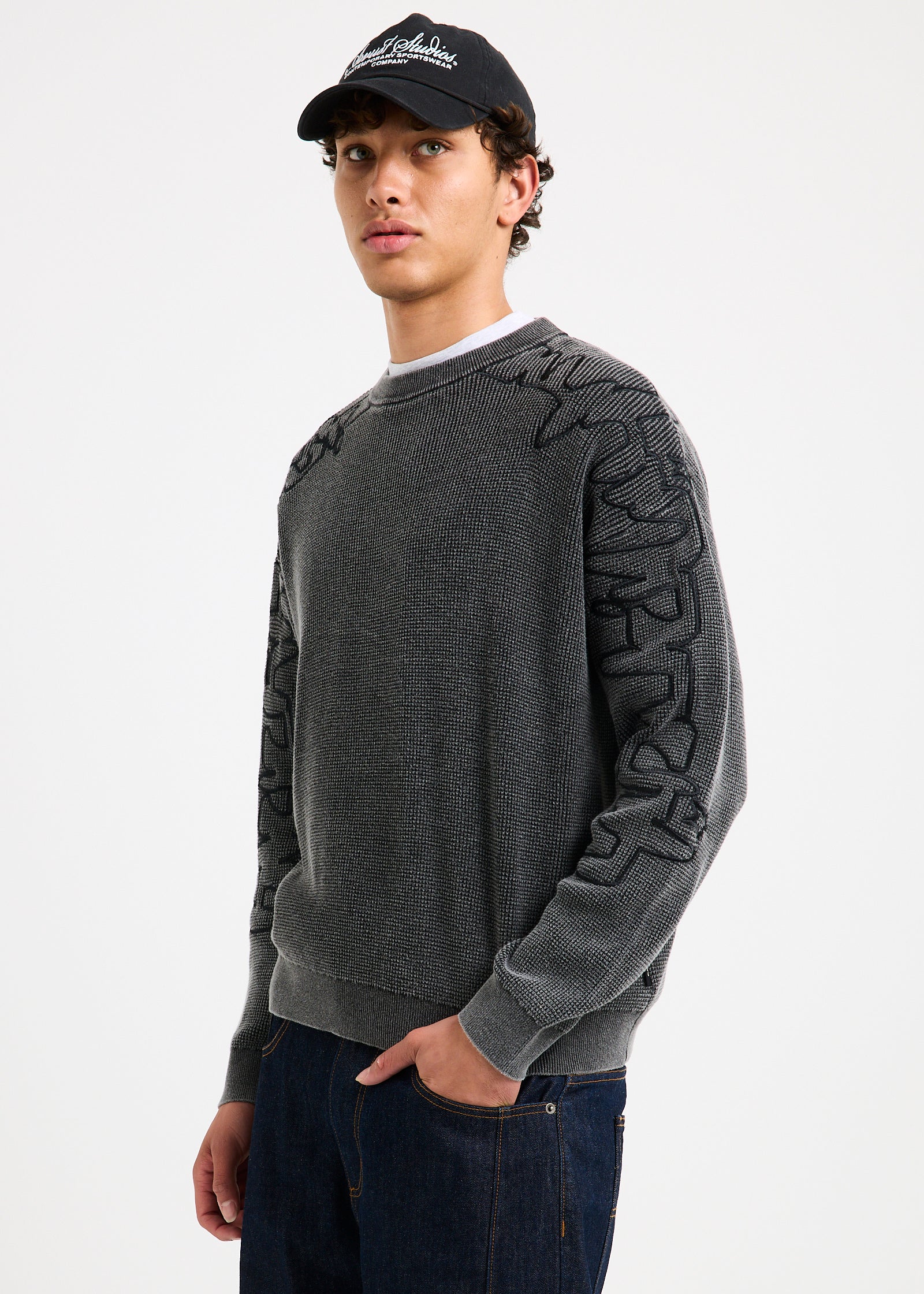 Scrawl Waffle Knit Jumper - Image 4